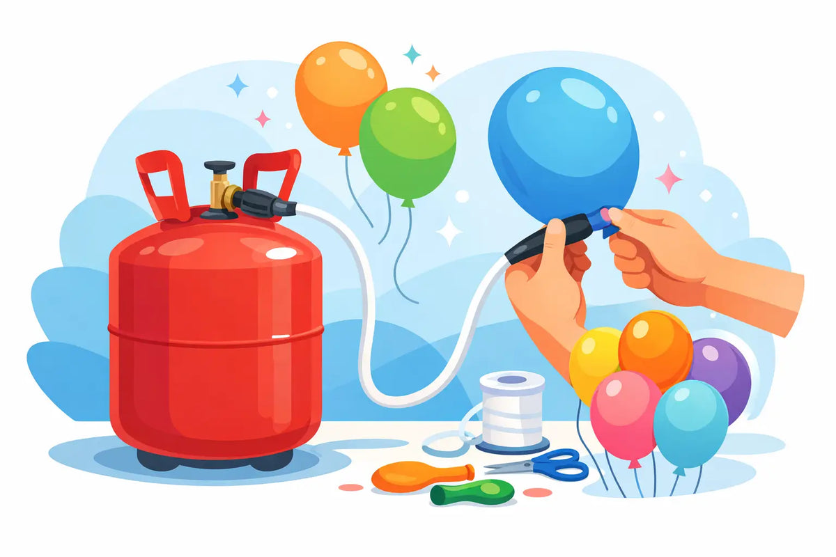 How to Use a Helium Cylinder for Balloons
