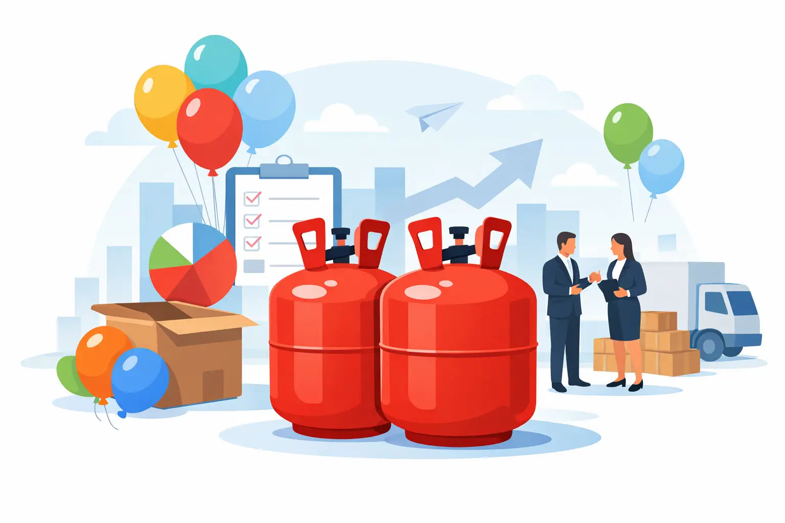 Disposable Helium Cylinders for B2B Sales