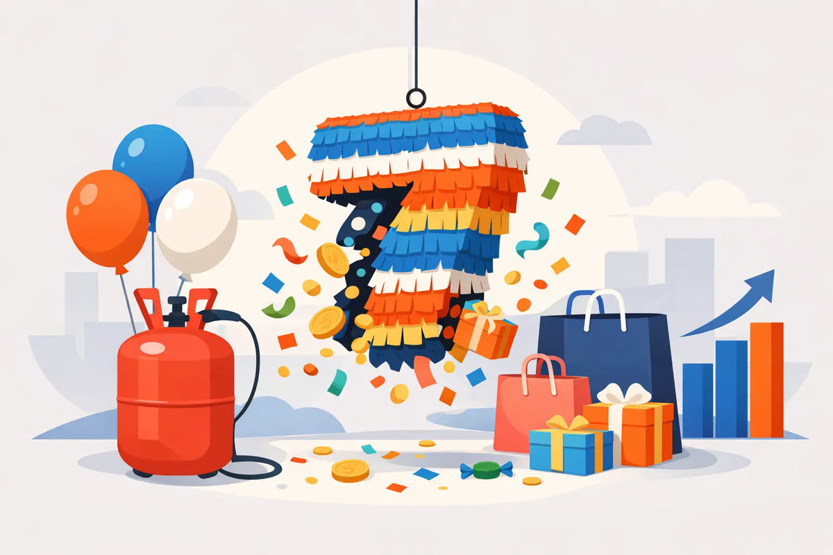 Number Piñata for Birthday Sales That Add Up
