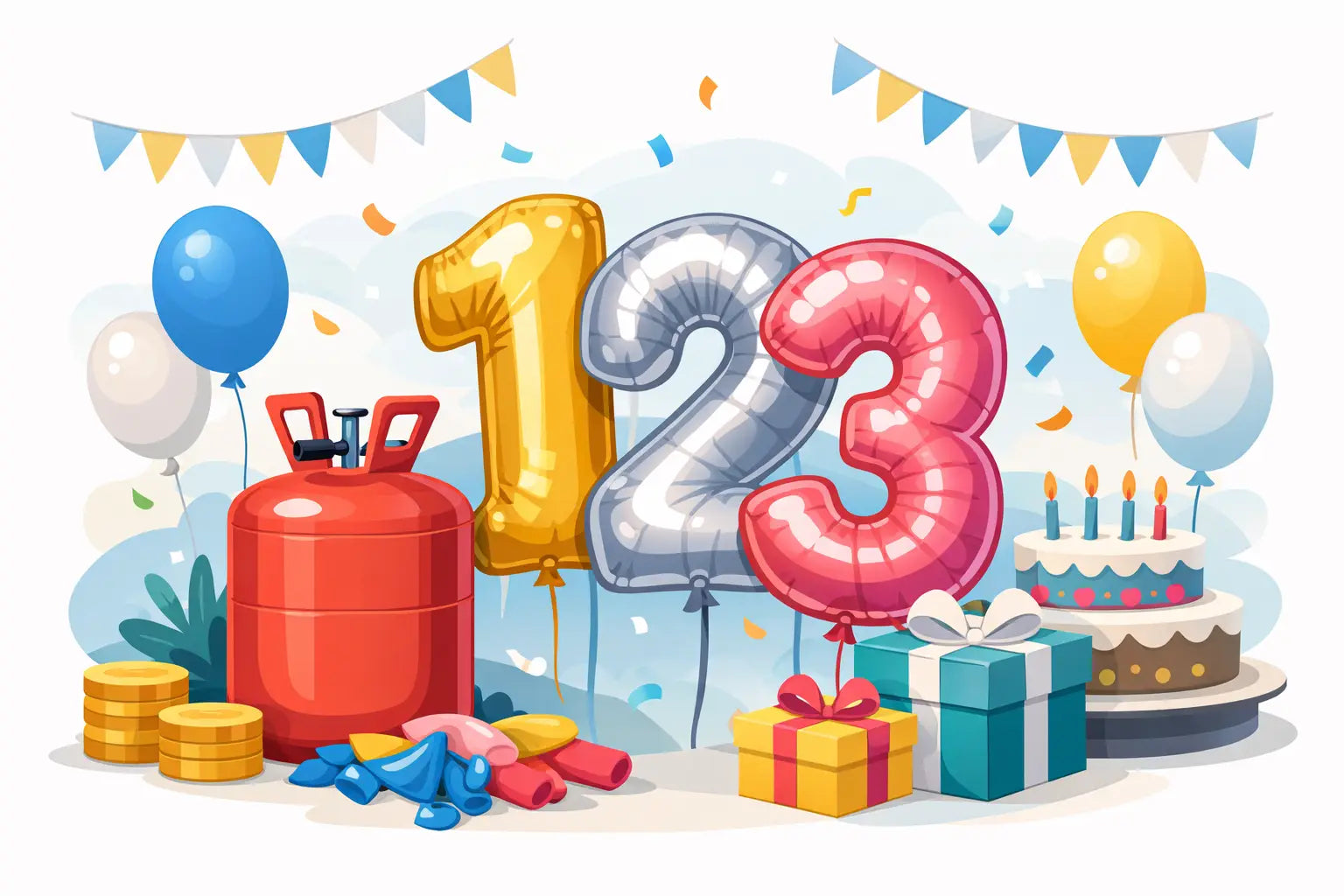 Number Balloons for Birthday Party Sales