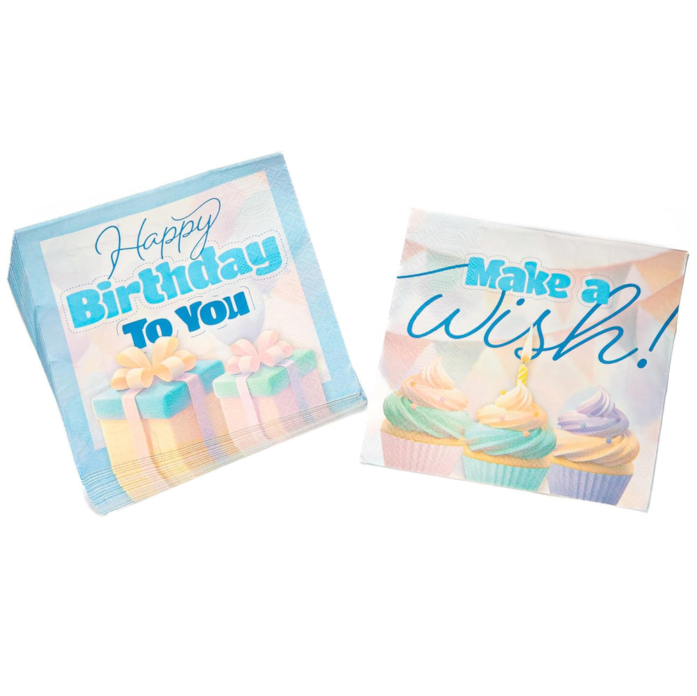 Napkins Happy Birthday pastel 3 ply 20 pack