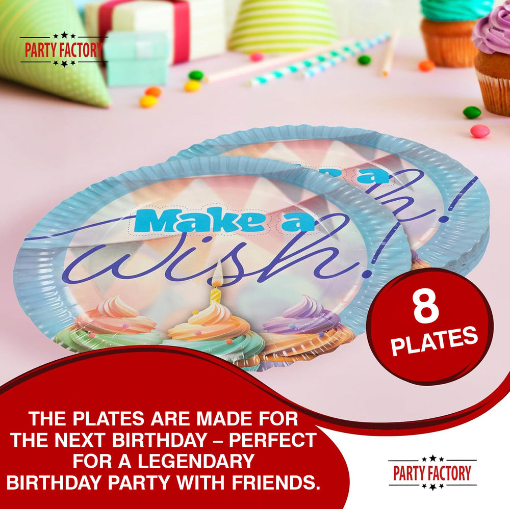 Paper plates Happy Birthday pastel 9 in. 8 pack 3