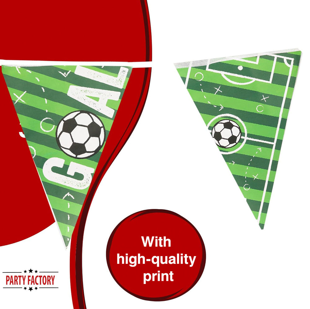 Soccer pennant banner green 16 ft 2