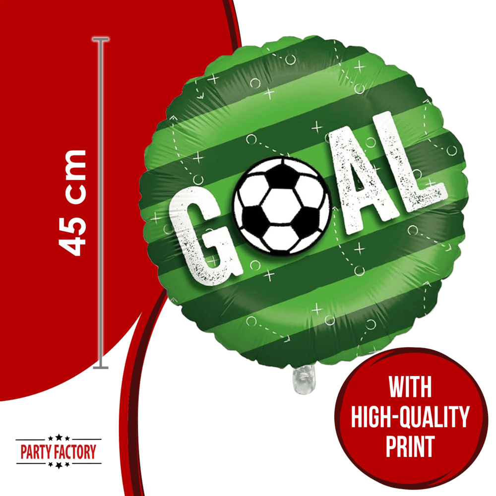 Soccer foil balloon Goal green 17 in. round field design 4