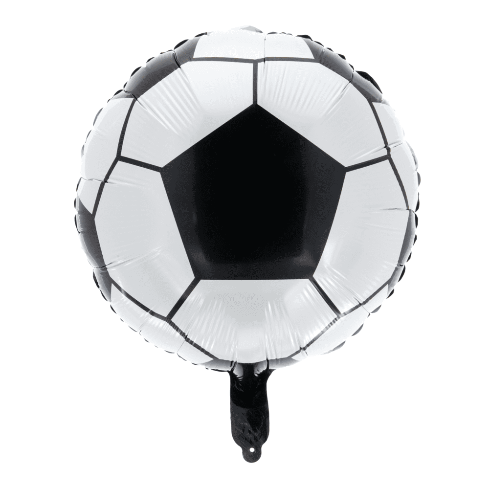 Soccer foil balloon ball black white 17 in. round