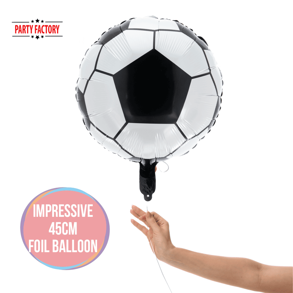 Soccer foil balloon ball black white 17 in. round 2