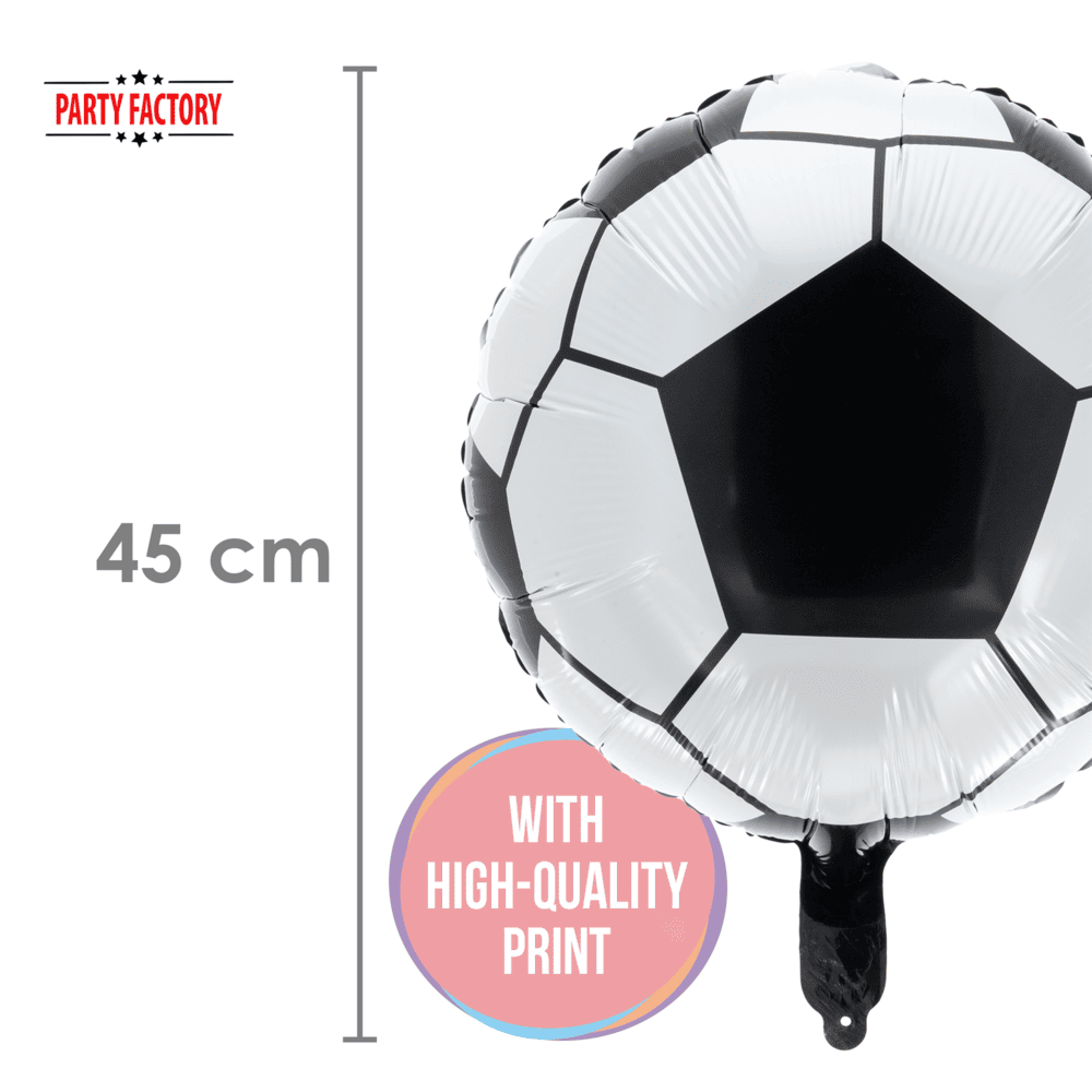 Soccer foil balloon ball black white 17 in. round 4