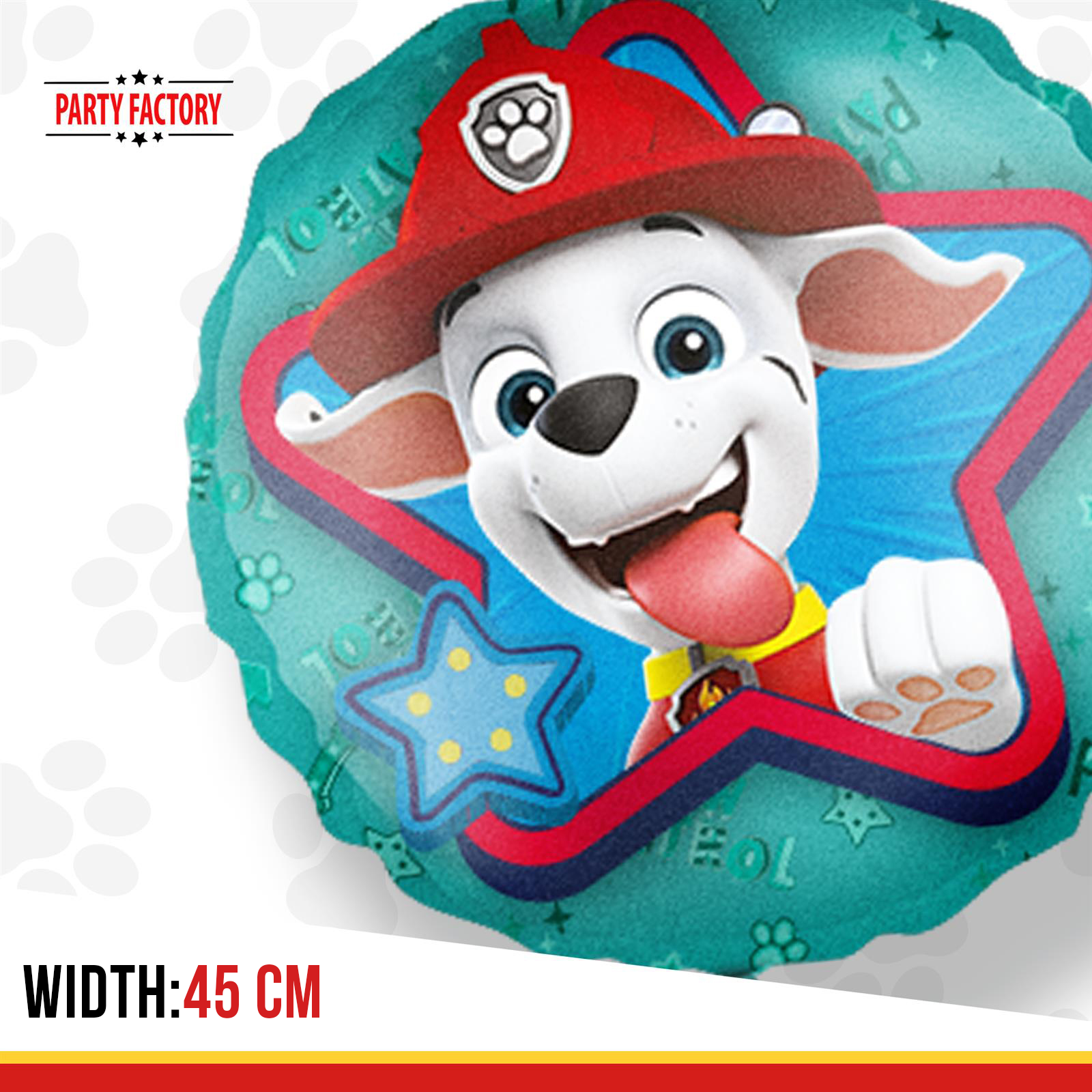 Paw Patrol foil balloon Marshall blue 17 in. round 3
