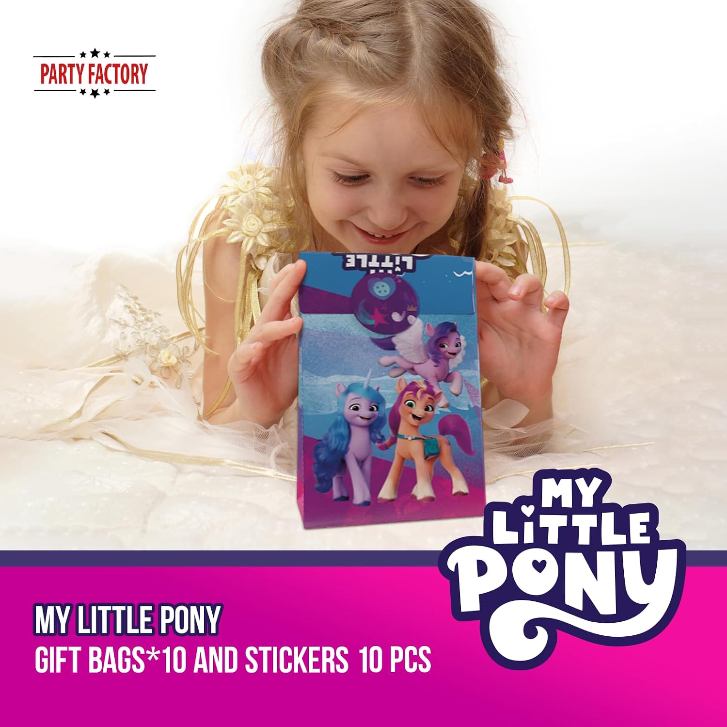 My Little Pony paper party bags incl. stickers 10 pcs