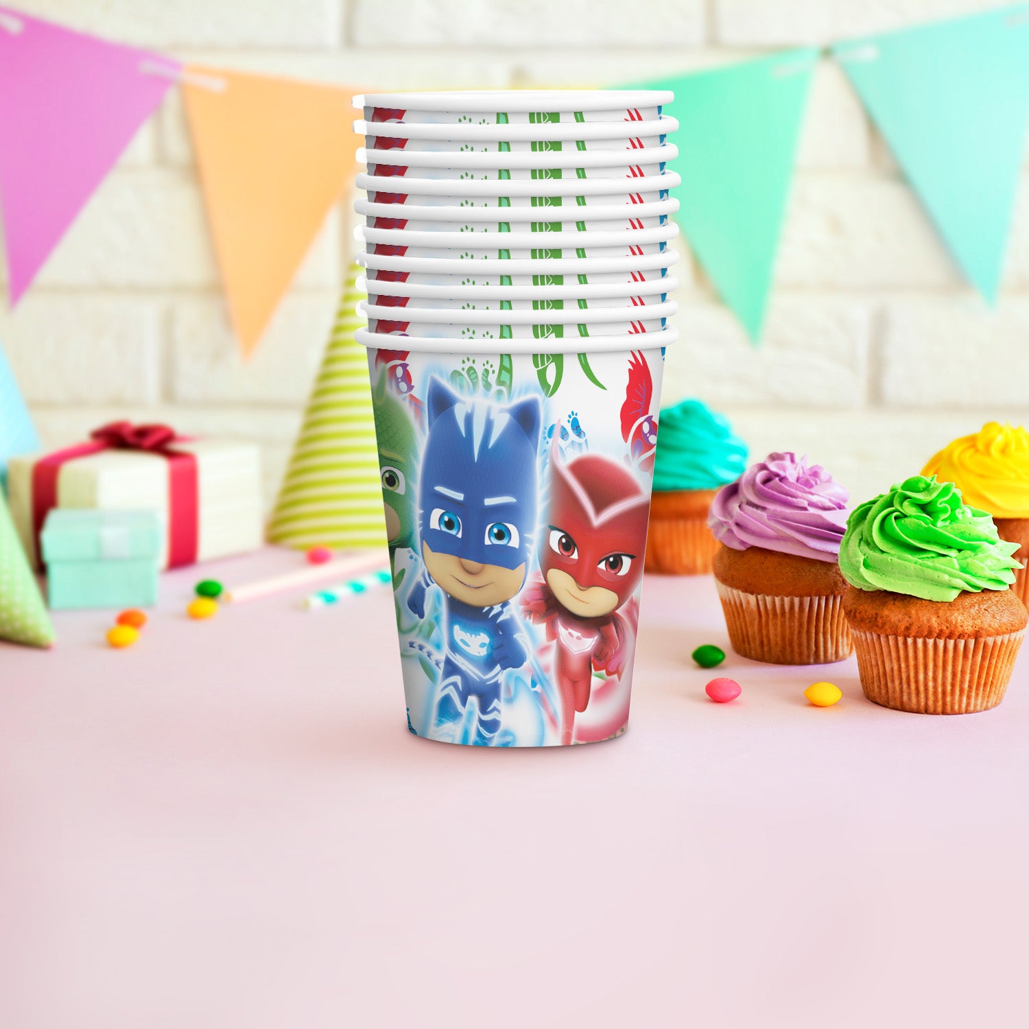 PJ Masks paper cups colorful 8 pack 8.4 oz 2