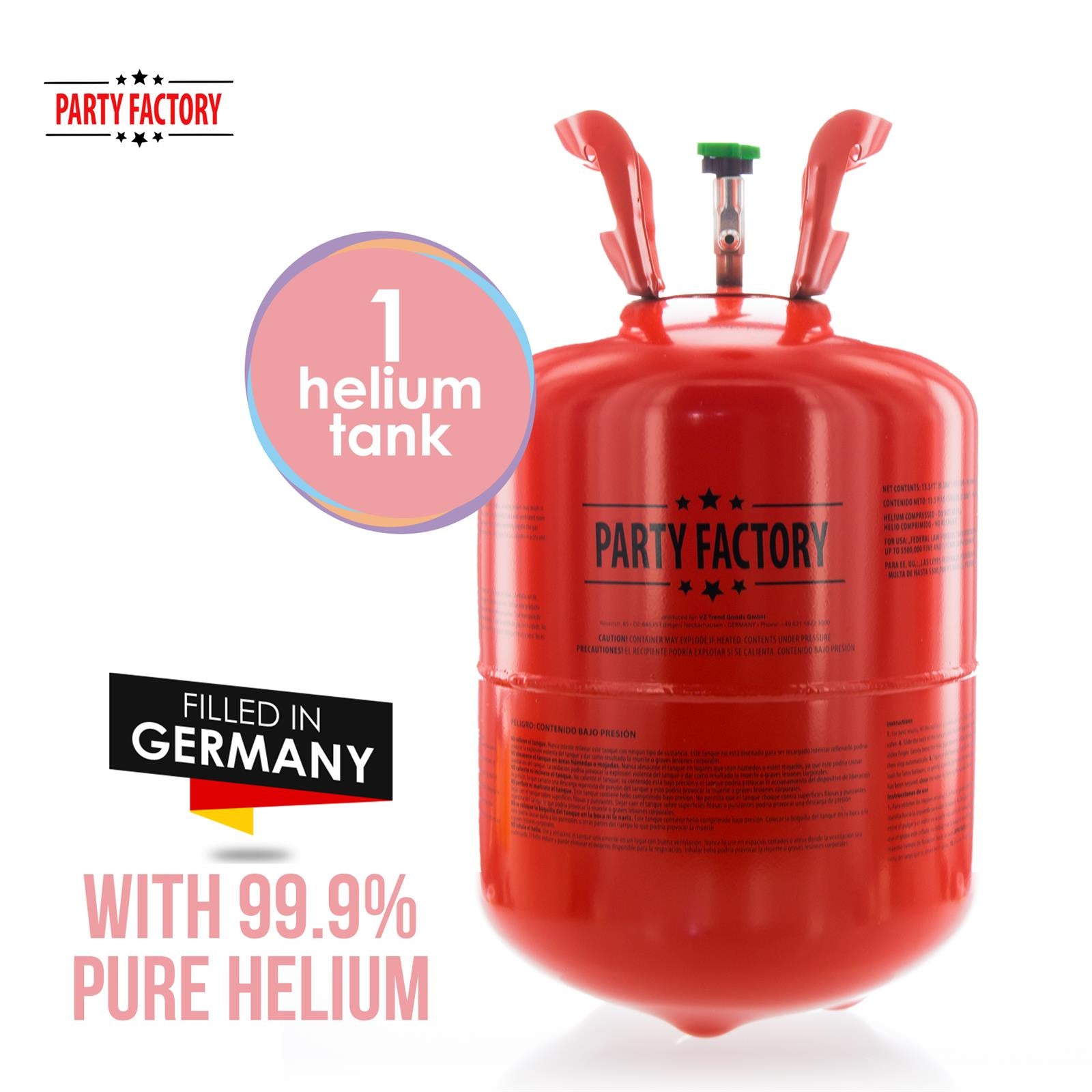 Helium tank for 50 balloons incl 50 latex balloons 4