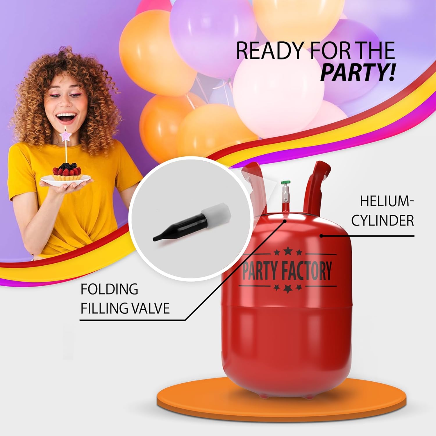 Helium tank for 30 latex balloons 1