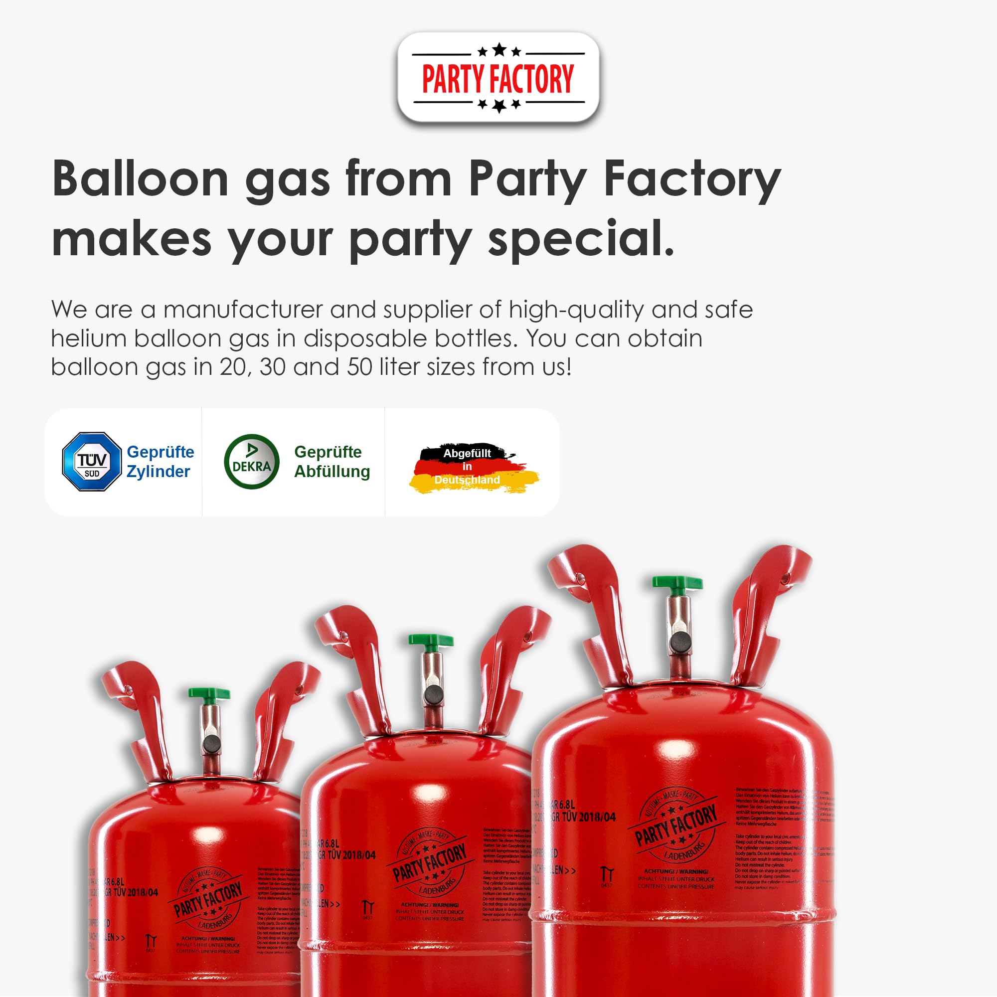 Helium tank for 20 balloons incl 20 latex balloons 7
