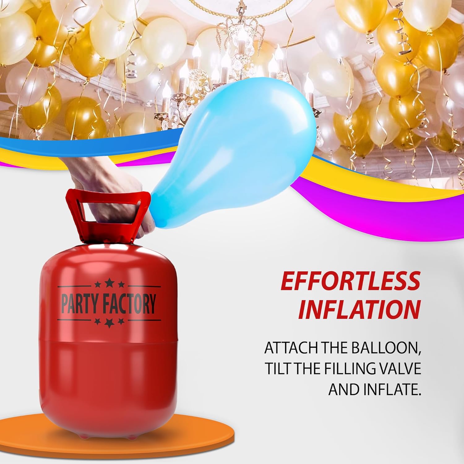 Helium tank for 30 latex balloons 3