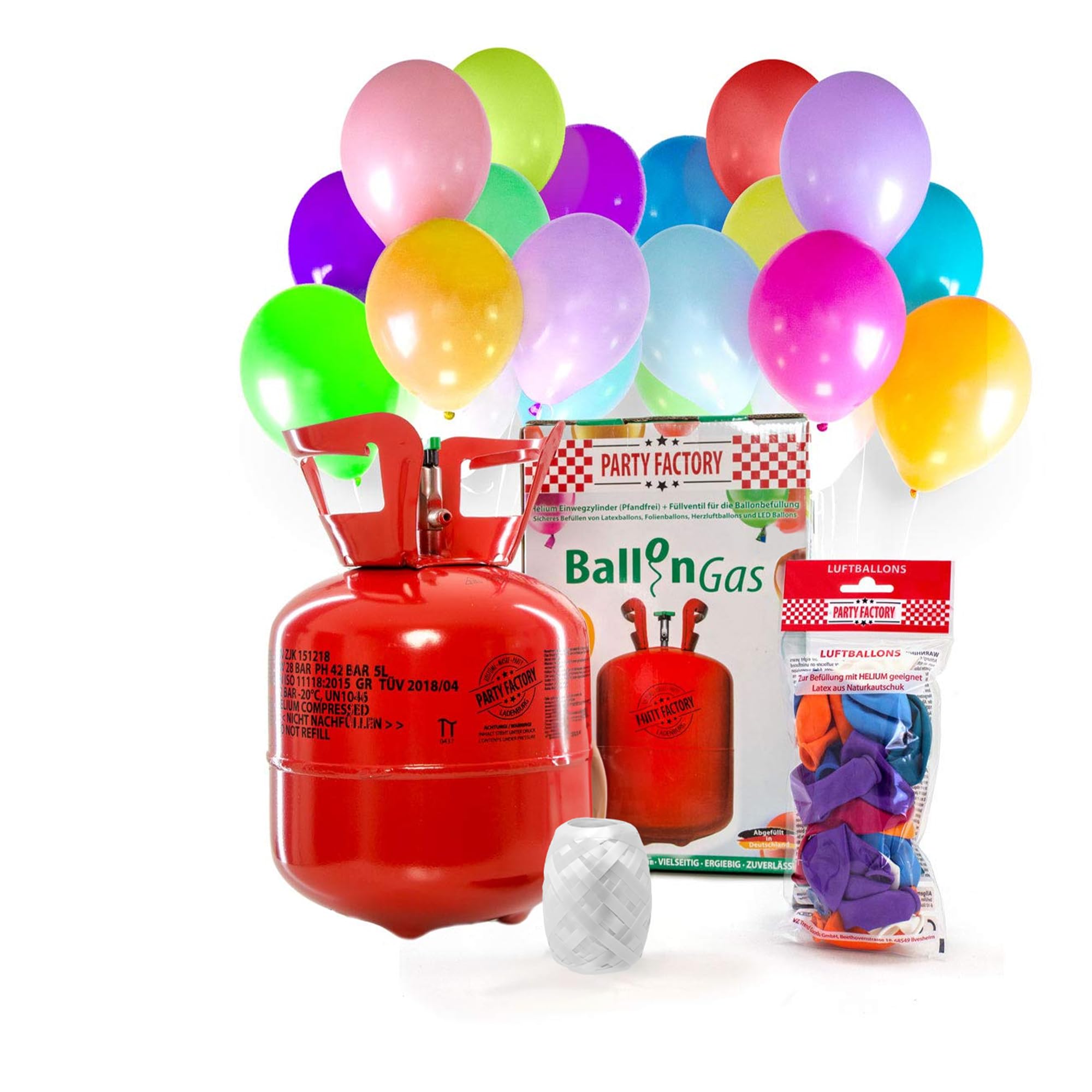 Helium tank for 20 balloons incl 20 latex balloons