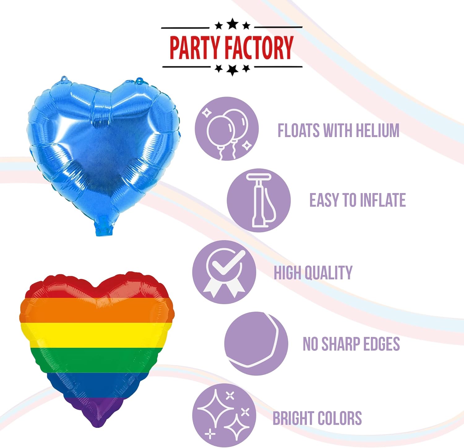 Foil balloon heart blue 17.7 in 5