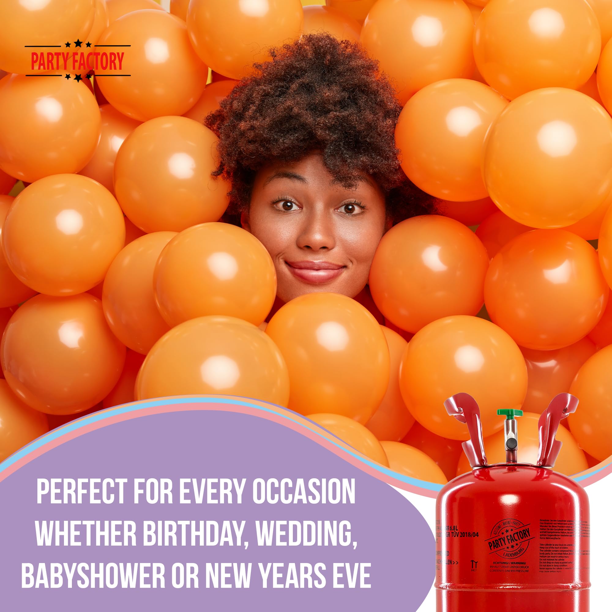 Helium tank for 20 balloons incl 20 latex balloons 6