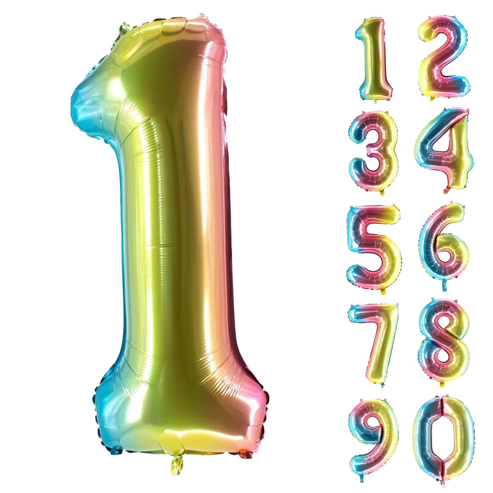 XXL foil balloon number 1 multicolor 40 in