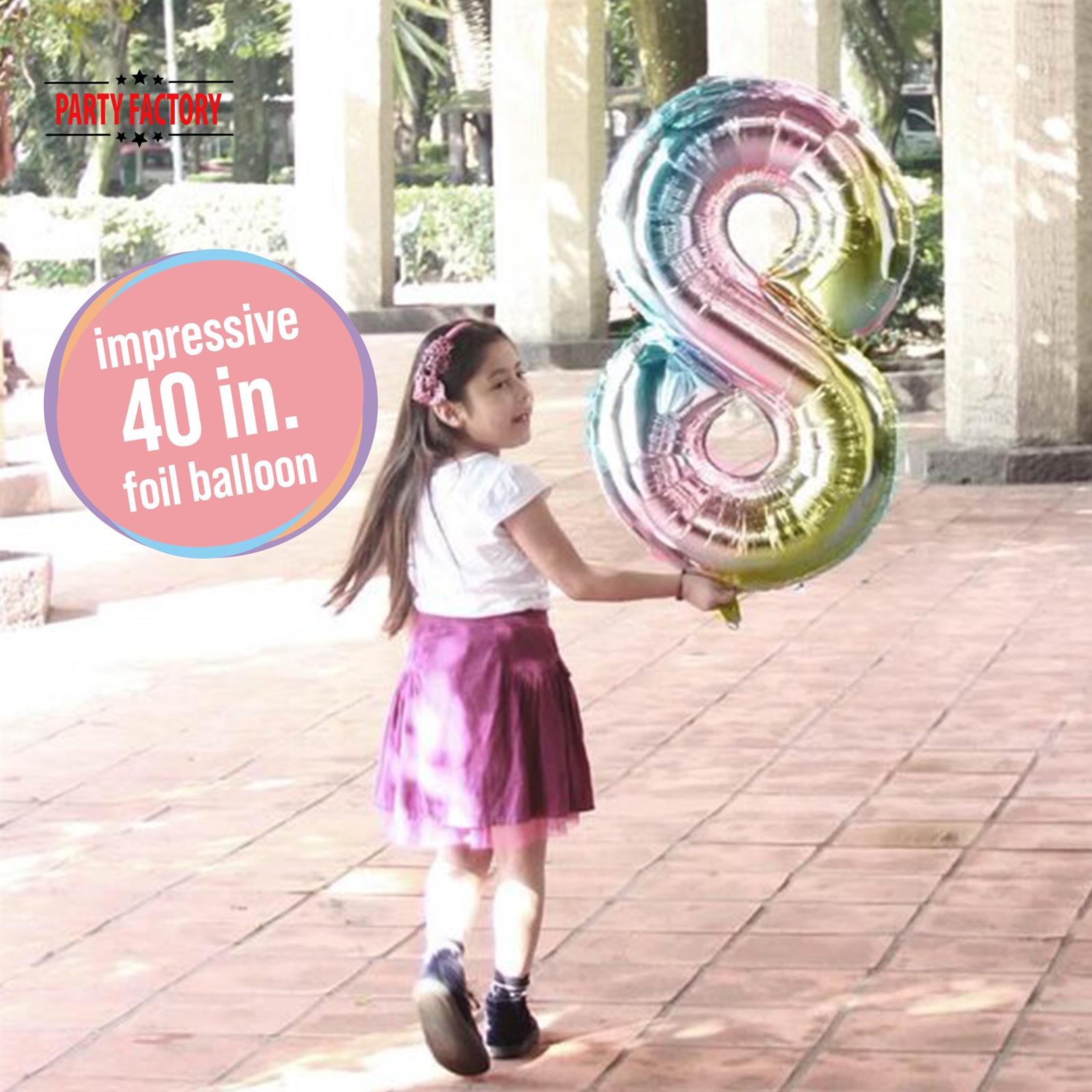 XXL foil balloon number 7  multicolor 40 in 2