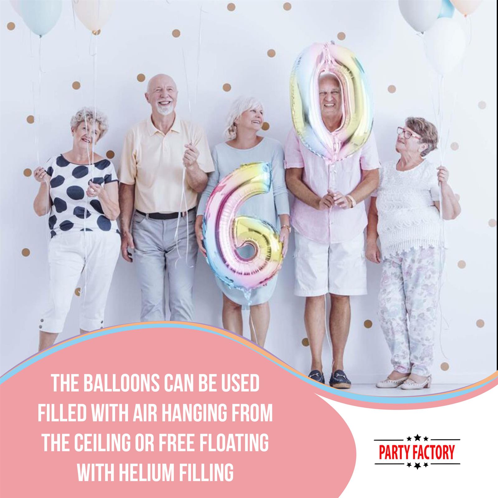 XXL foil balloon number 4 multicolor 40 in 6