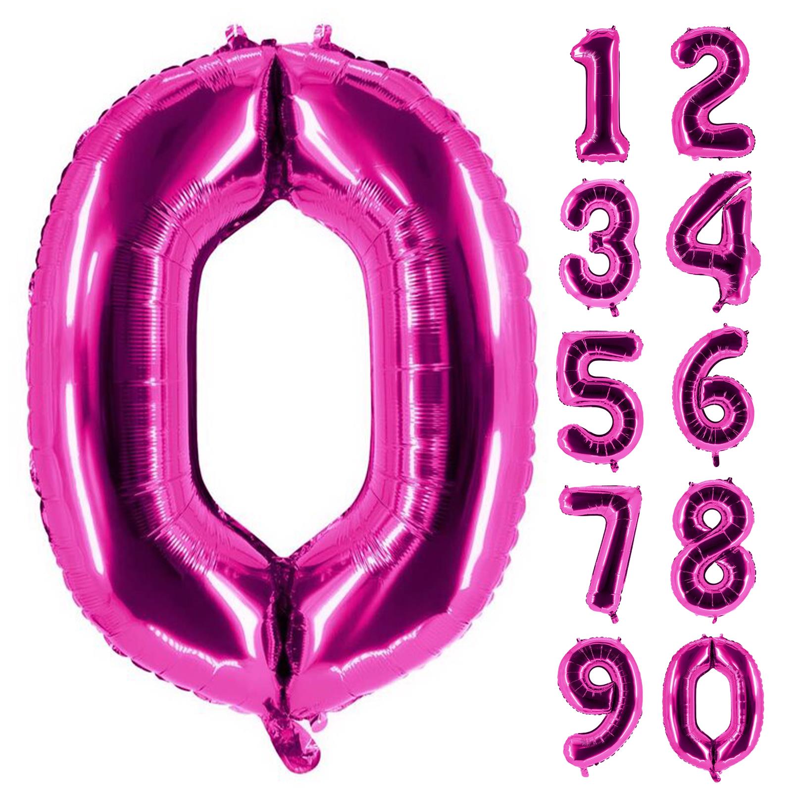 XXL foil balloon number 0 pink 40 in