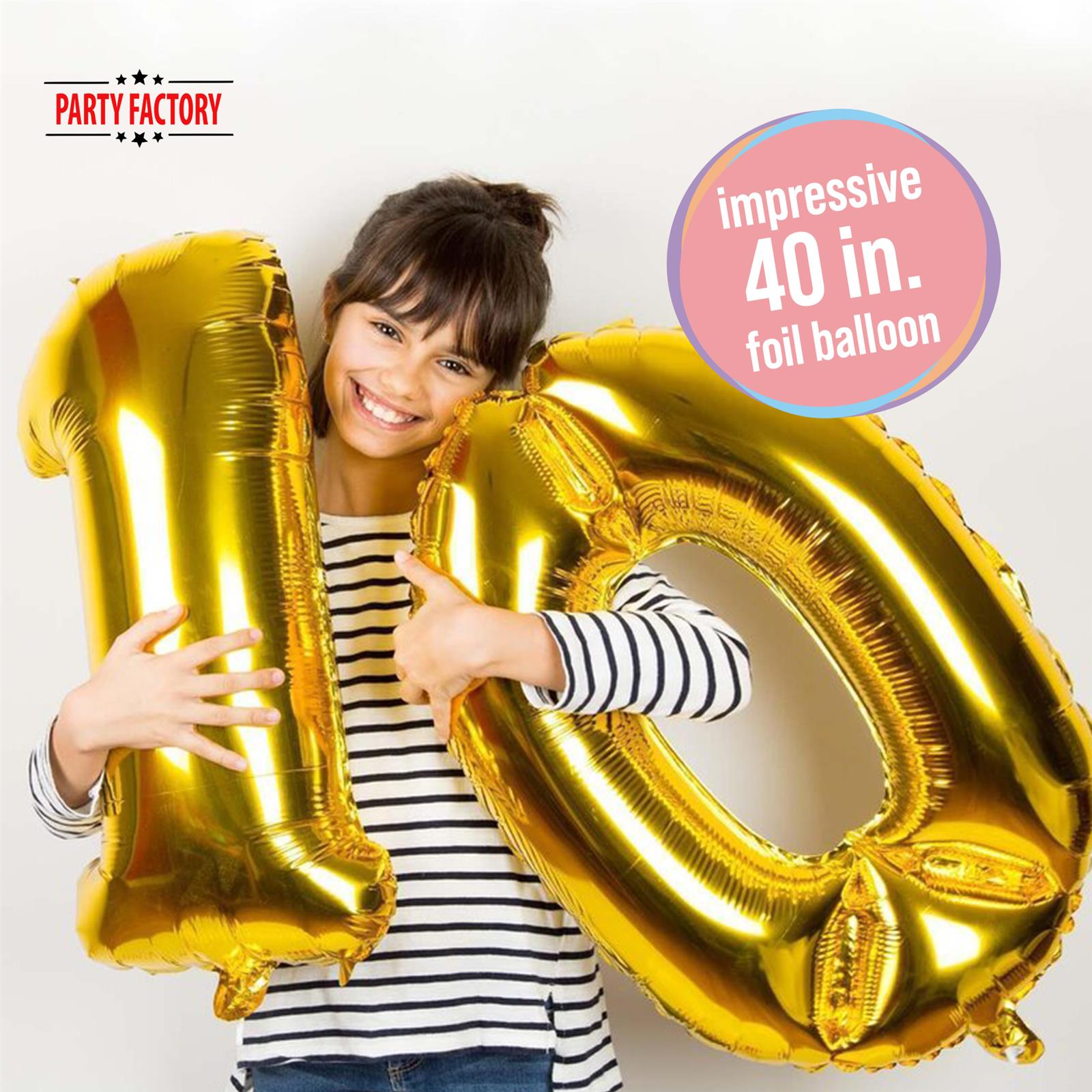 XXL foil balloon number 4 gold 40 in 2