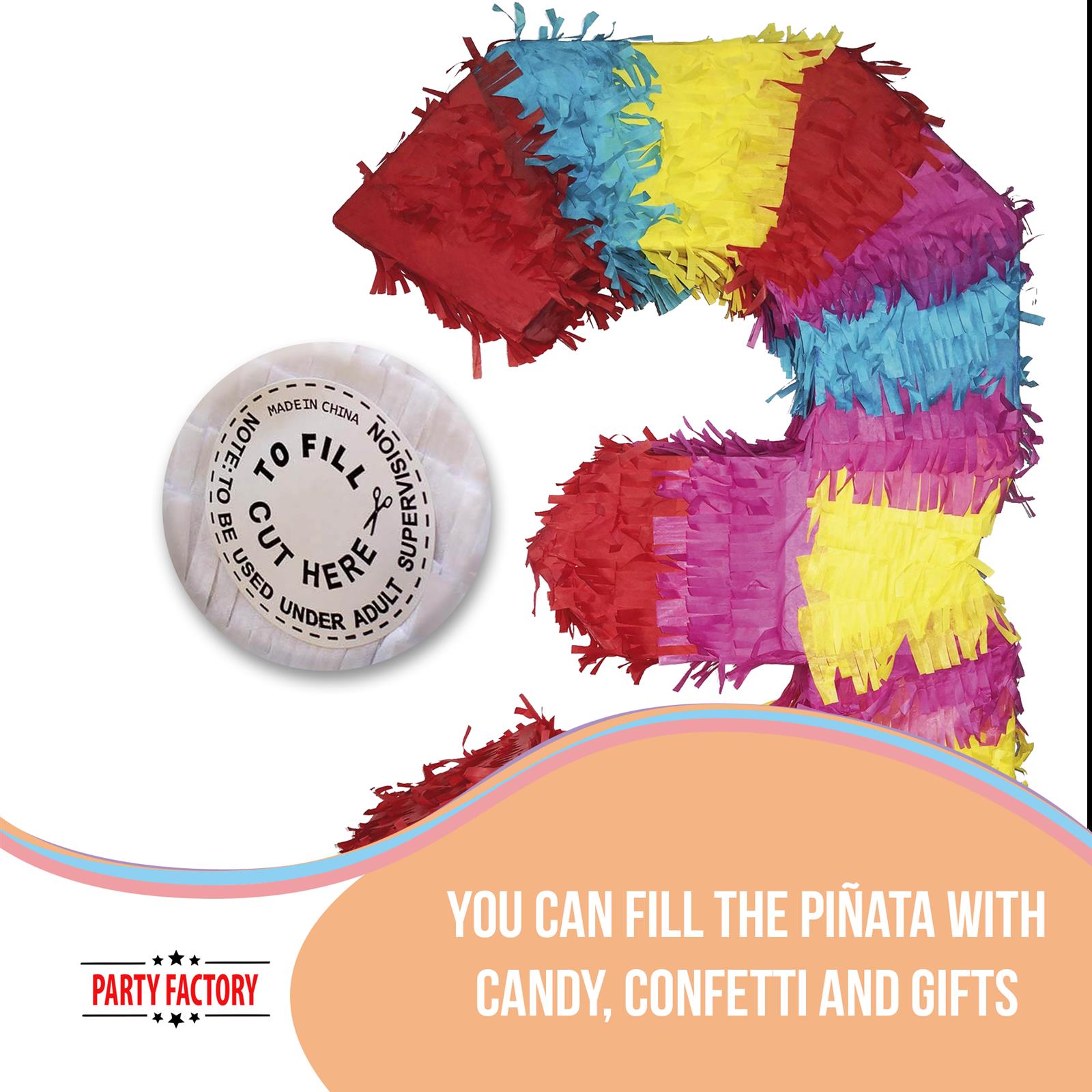 Pinata numbers 0-9 children birthday punch pinata 16.5 x 13.7 x 3.1 in birthday decoration 3 5