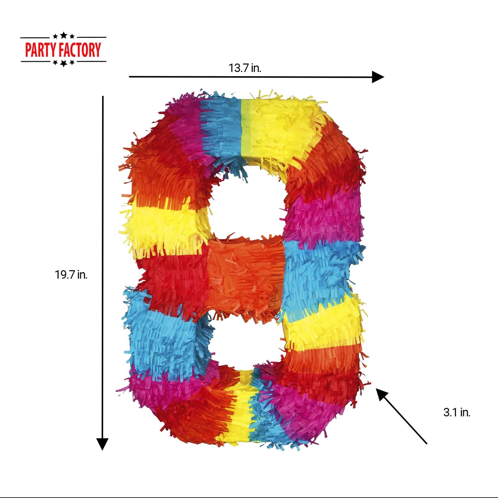 Pinata numbers 0-9 children birthday punch pinata 16.5 x 13.7 x 3.1 in birthday decoration 8 4