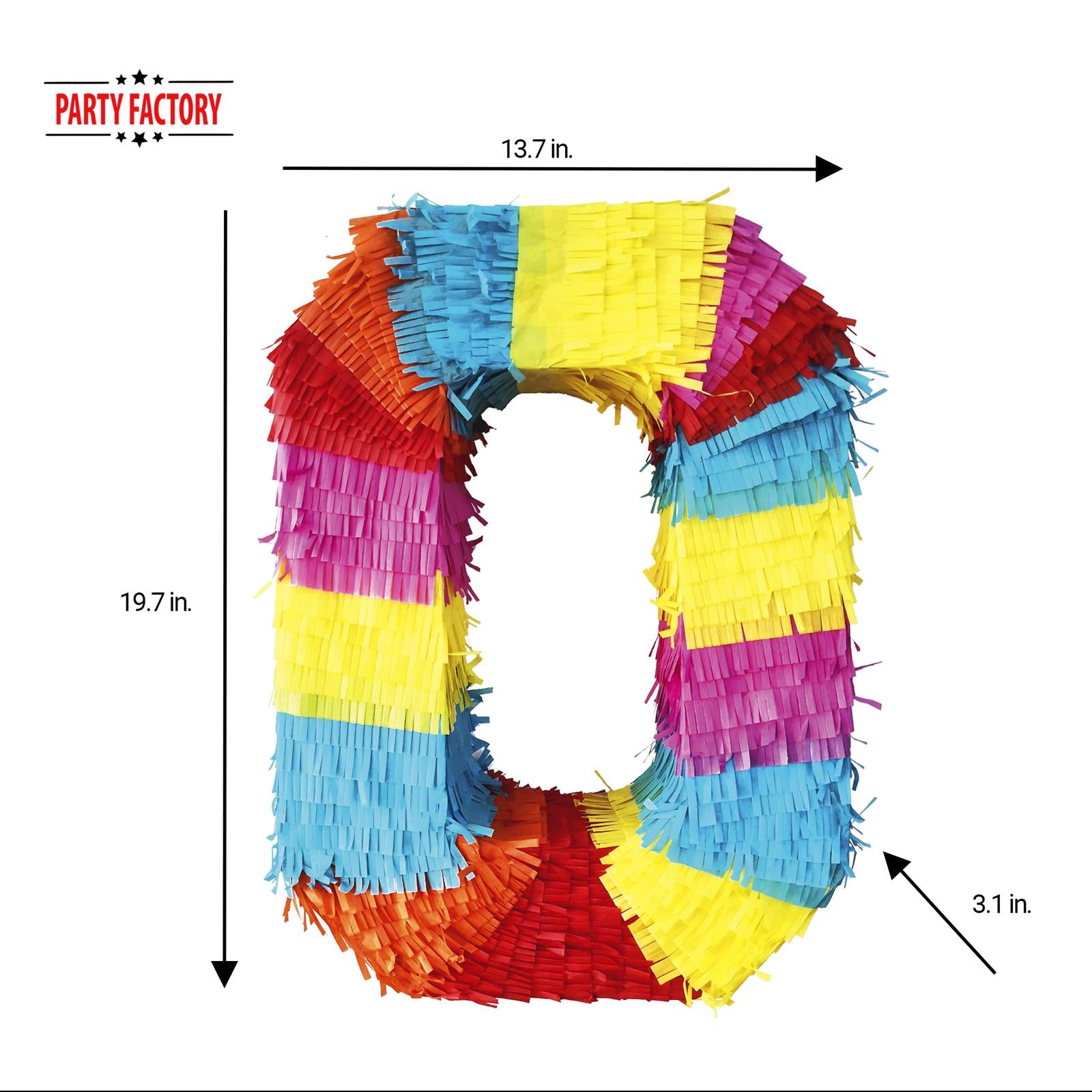 Pinata numbers 0-9 children birthday punch pinata 16.5 x 13.7 x 3.1 in birthday decoration 0 4