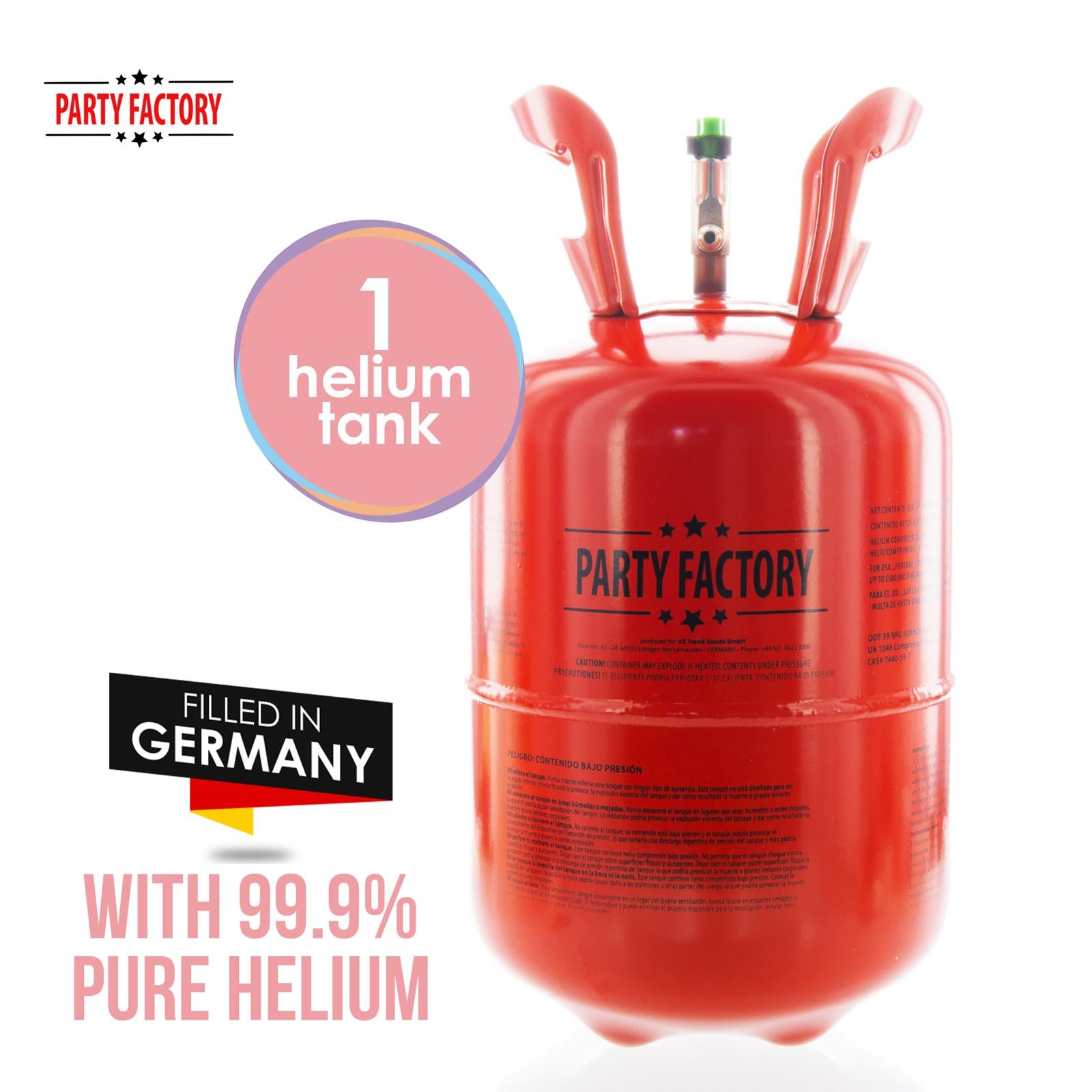 Helium tank for 30 balloons incl 30 latex balloons 4