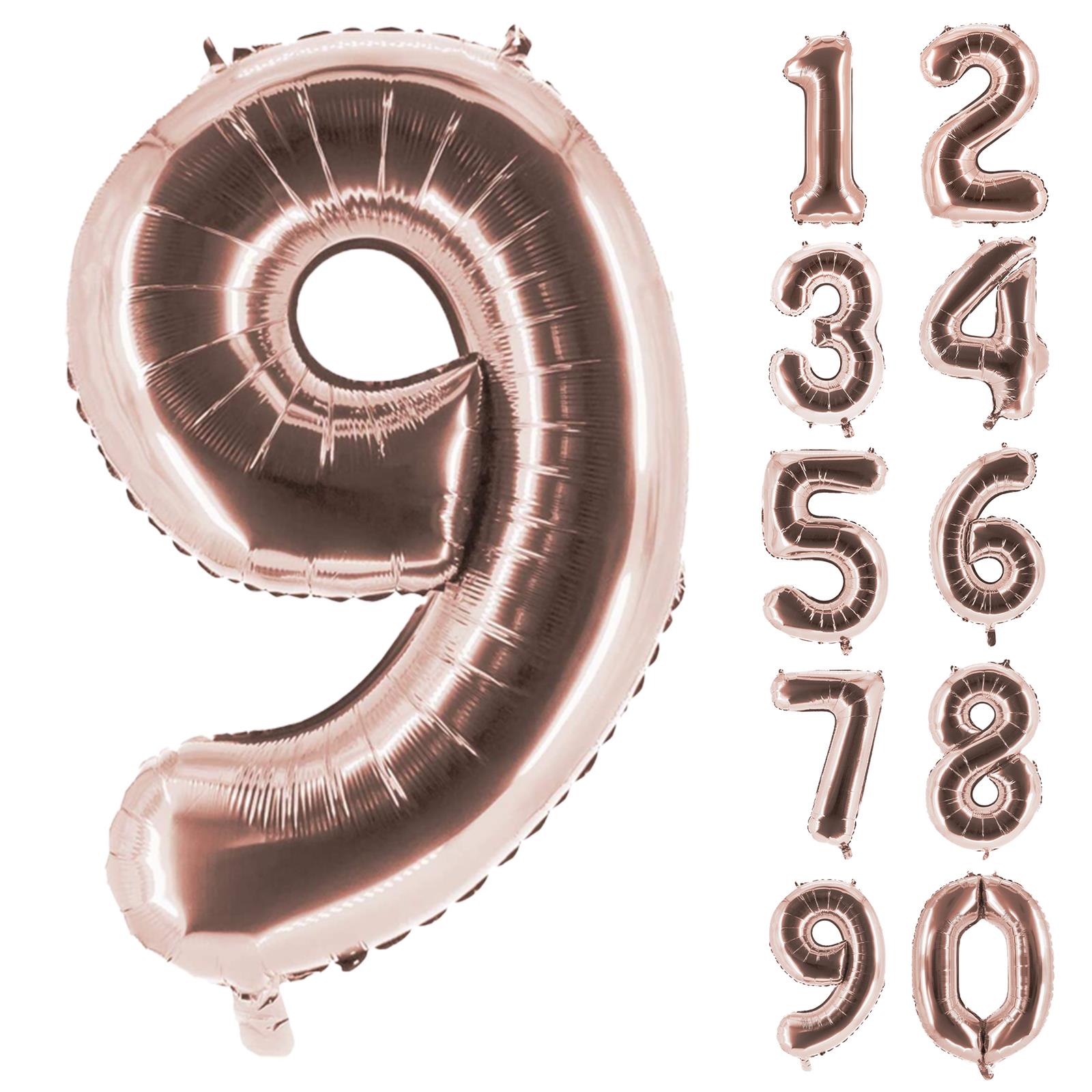 XXL foil balloon number 9  rose gold 40 in