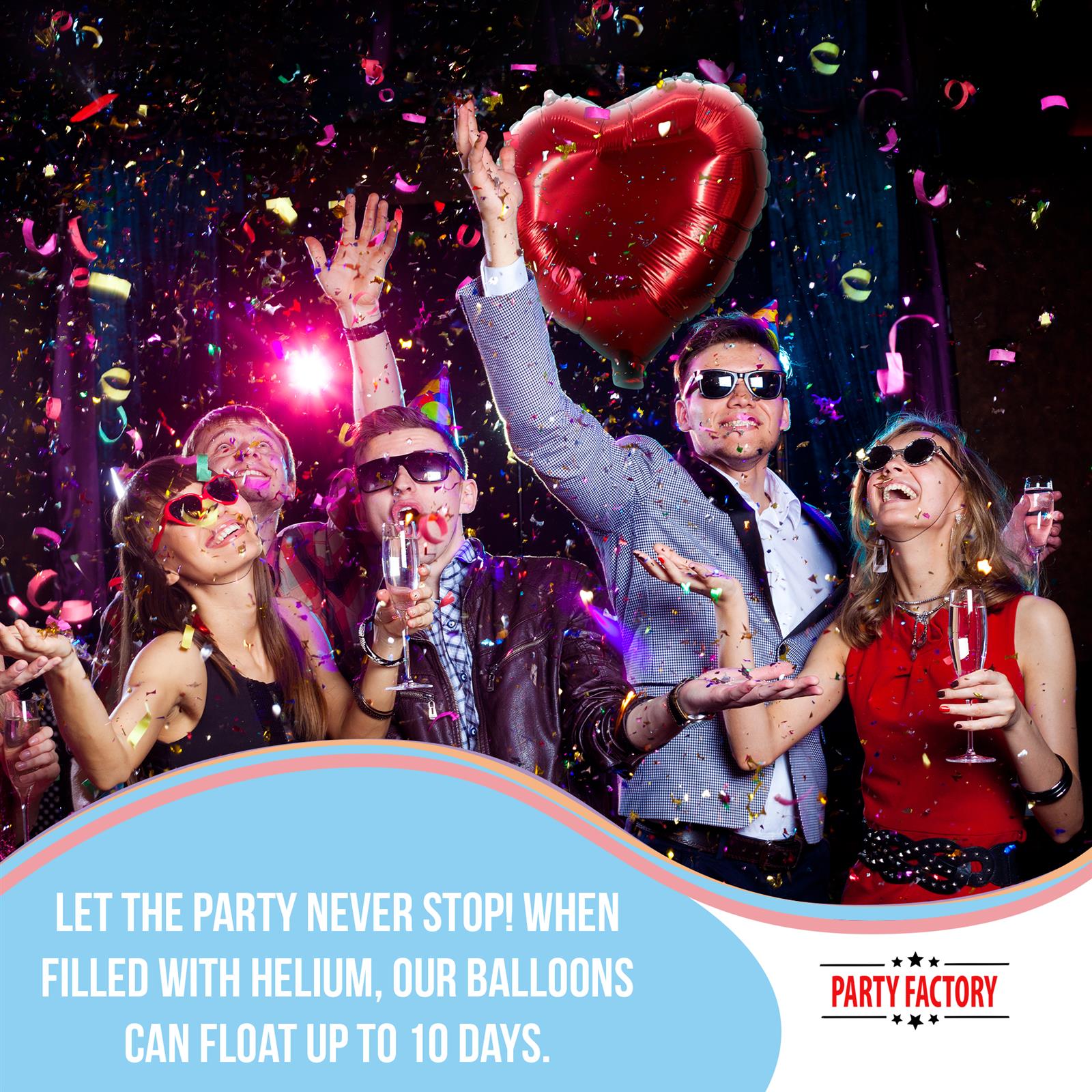 Heart foil balloon red 17.7 in helium balloon 3