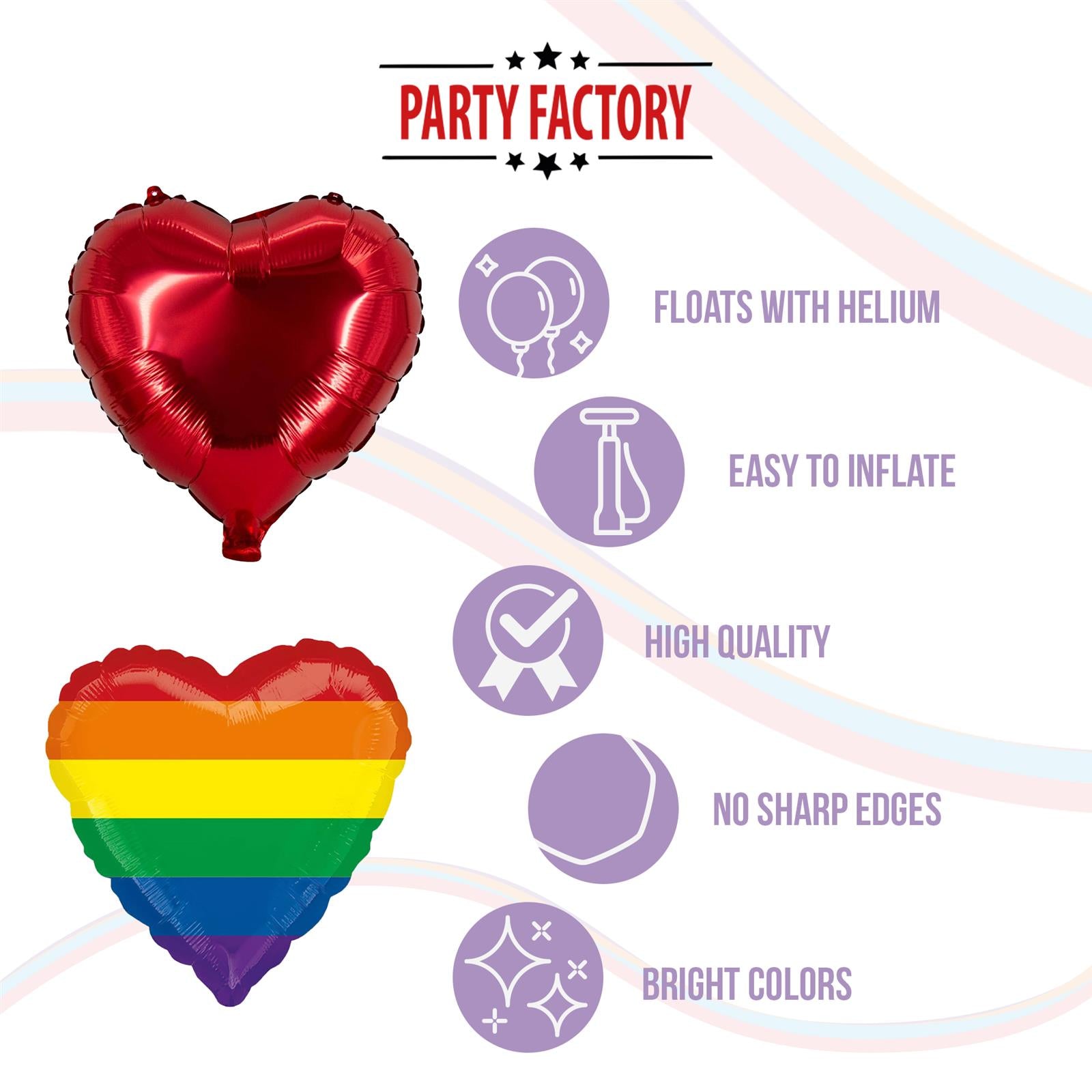 Heart foil balloon red 17.7 in helium balloon 5