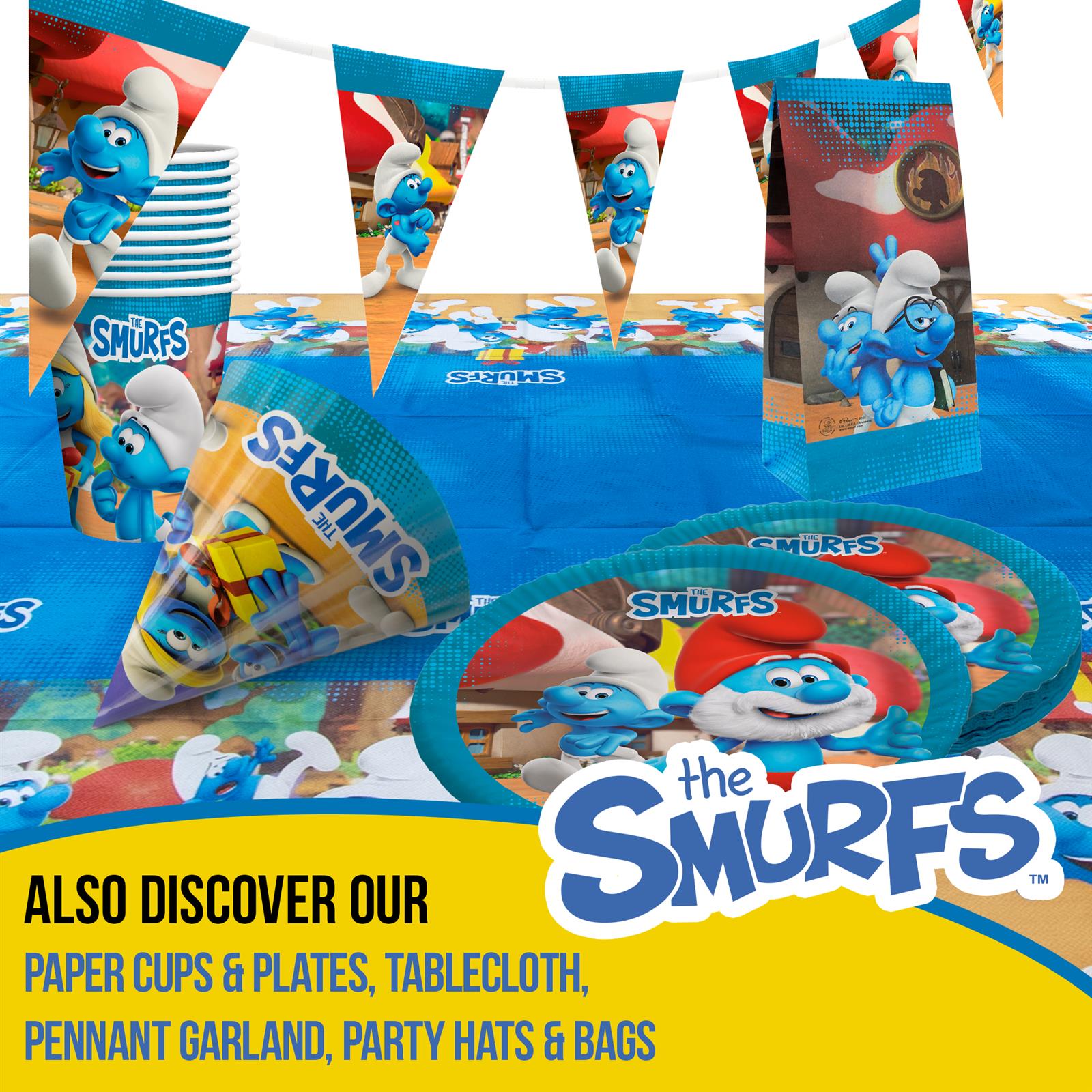 Smurfs 20 paper napkins blue 5
