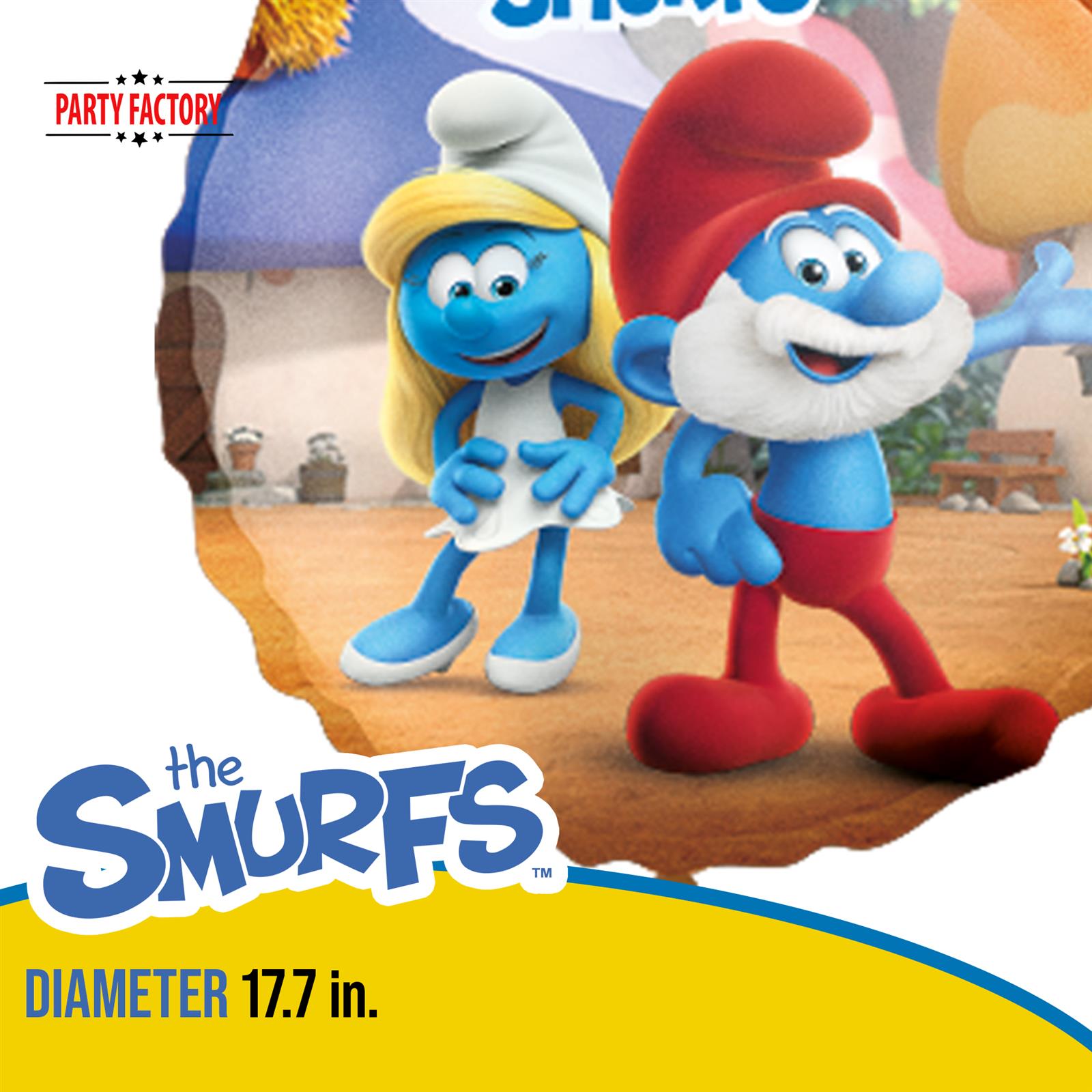 Smurfs foil balloon colorful 17.7 in Papa Smurf 3