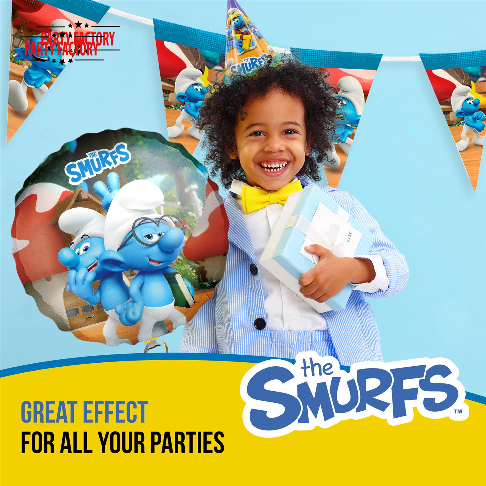 Smurfs tablecloth blue beige 47.3x70.8 in 4