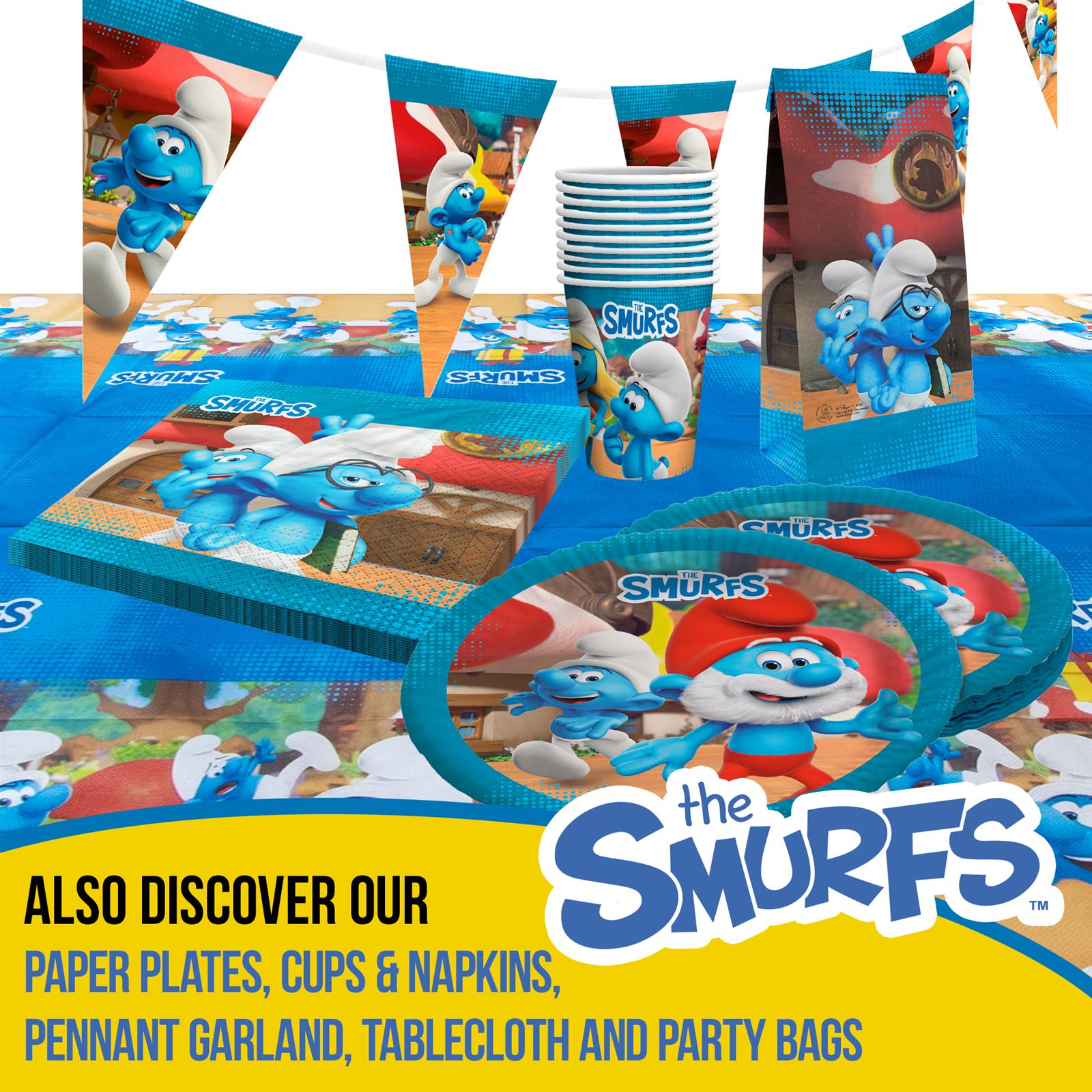 Smurfs party hats 10 pcs blue colorful 5