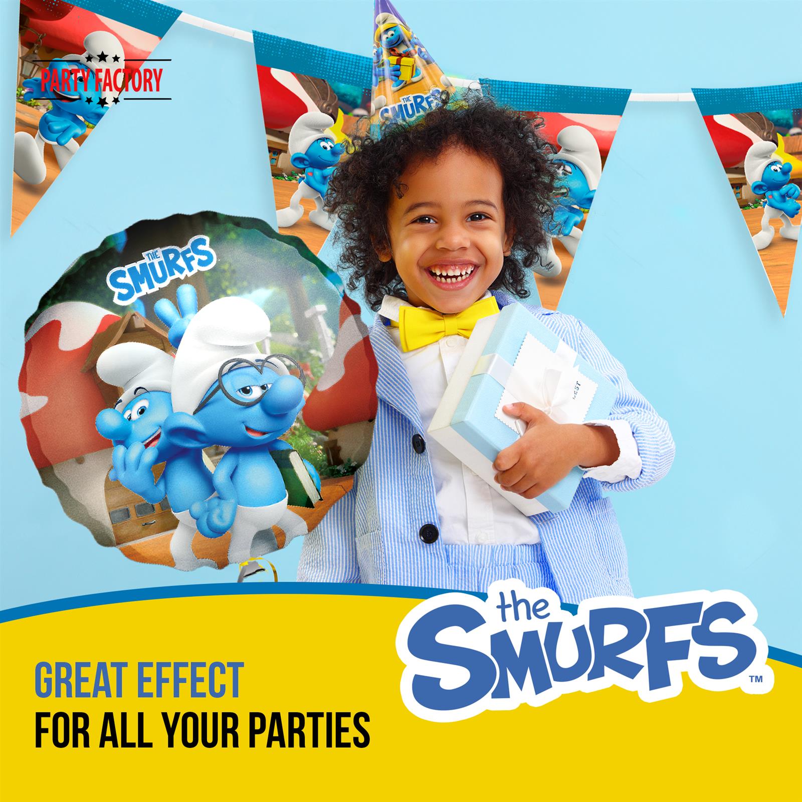 The Smurfs 10 x paper plates disposable plates colorful 9 in 4