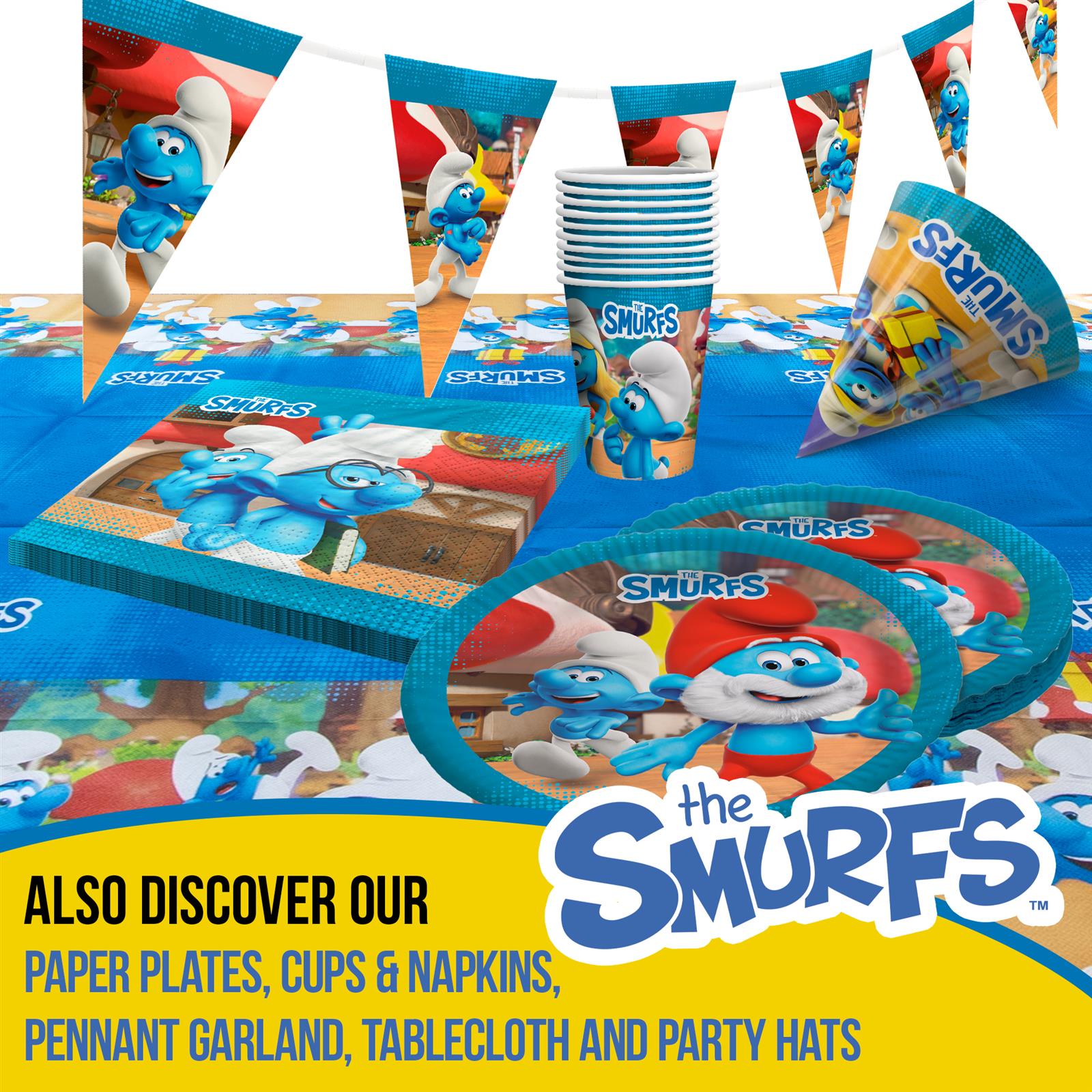Smurfs 10 party bags Including stickers blue colorful 5