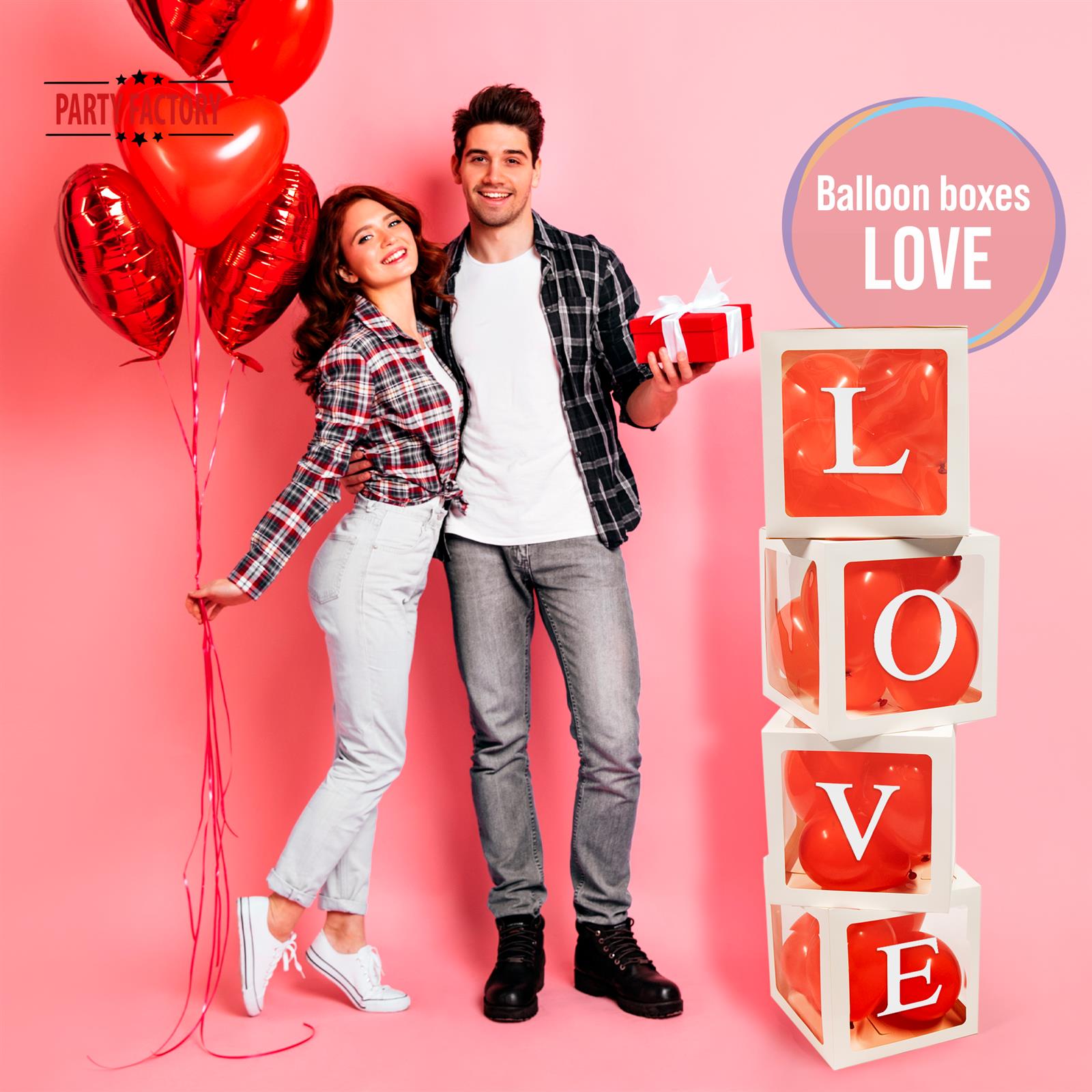 balloon box LOVE set of 4 incl 16 red balloons 2