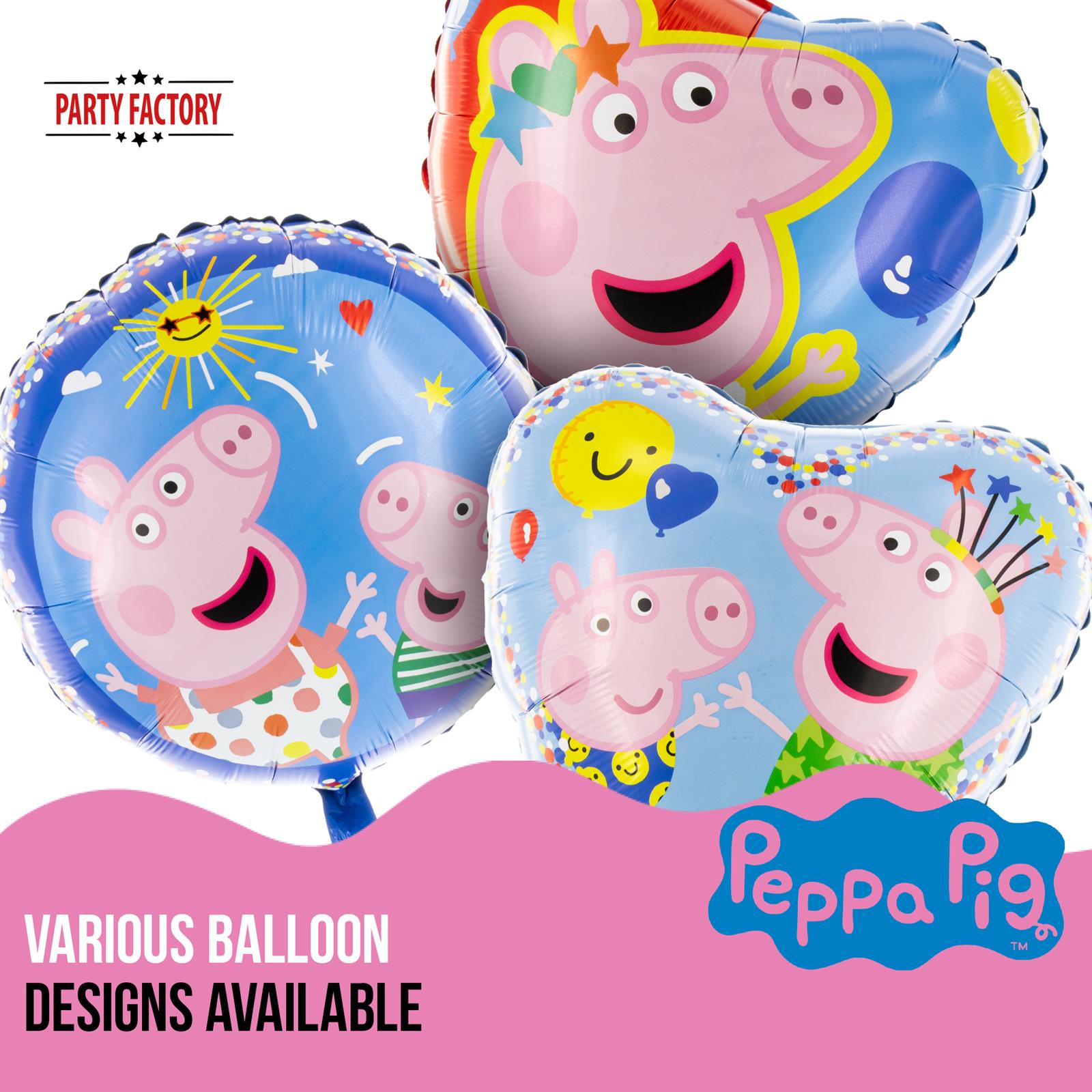Peppa Wutz foil balloon 17.7 in. colorful Peppa Pig and George Piggy 4