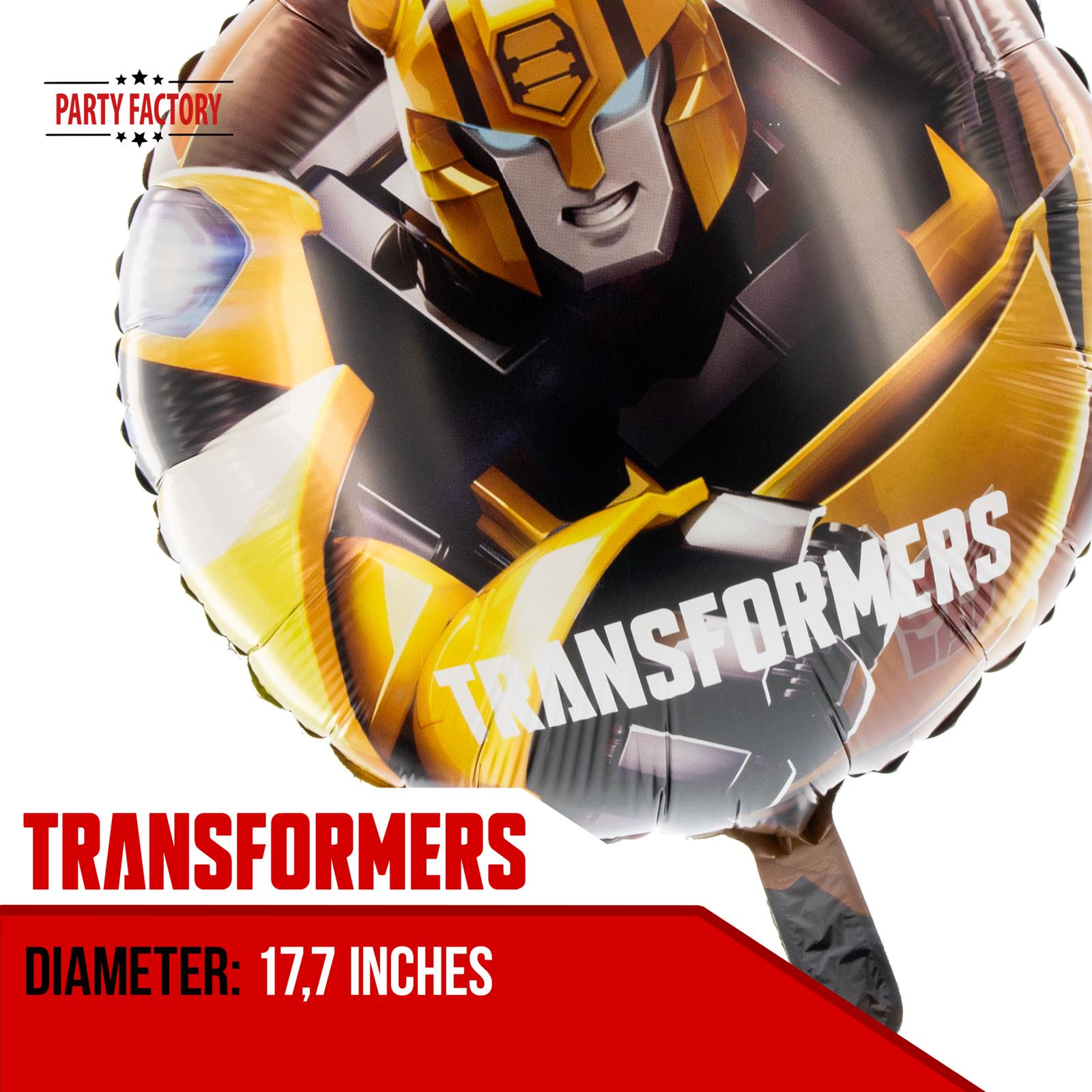 Transformers foil balloon17.7 in. yellow black 3