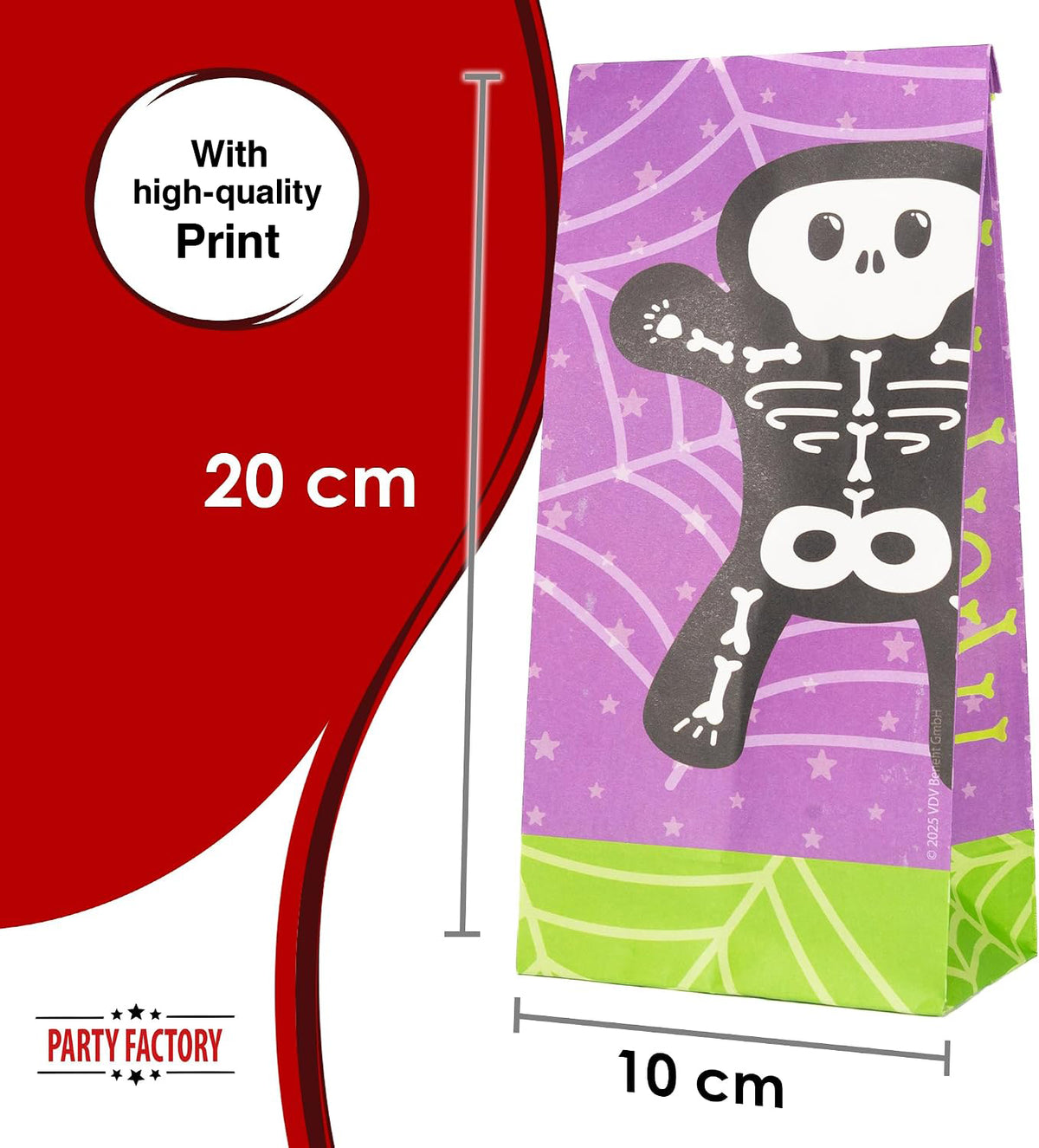 Halloween Skeleton gift bags 10 pack 4