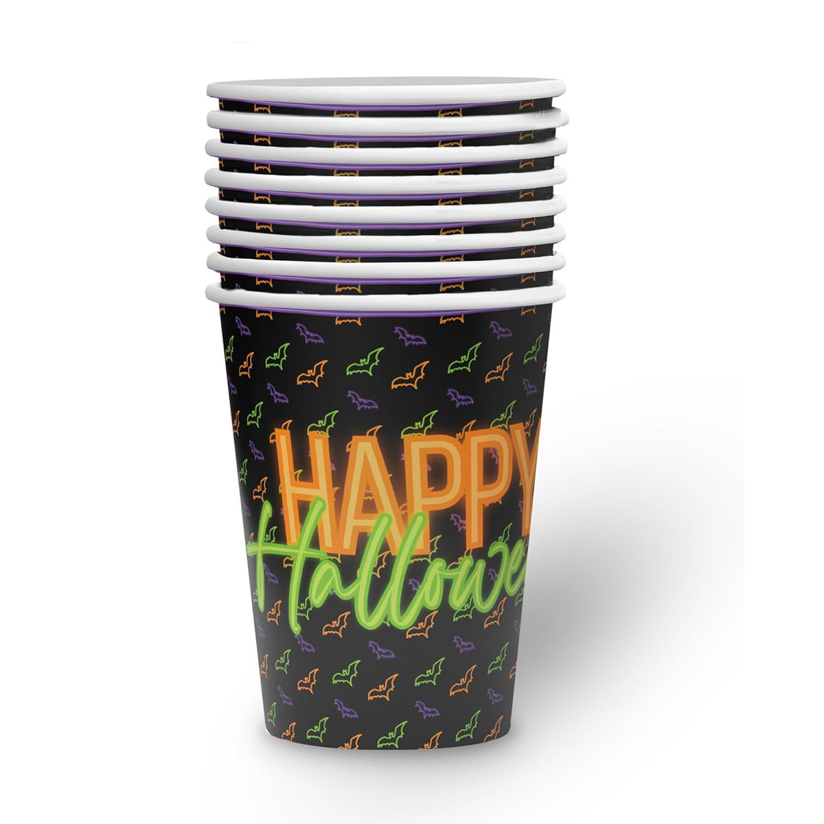 Halloween Neon Cups 8.4 oz 8 Pack – Happy Halloween