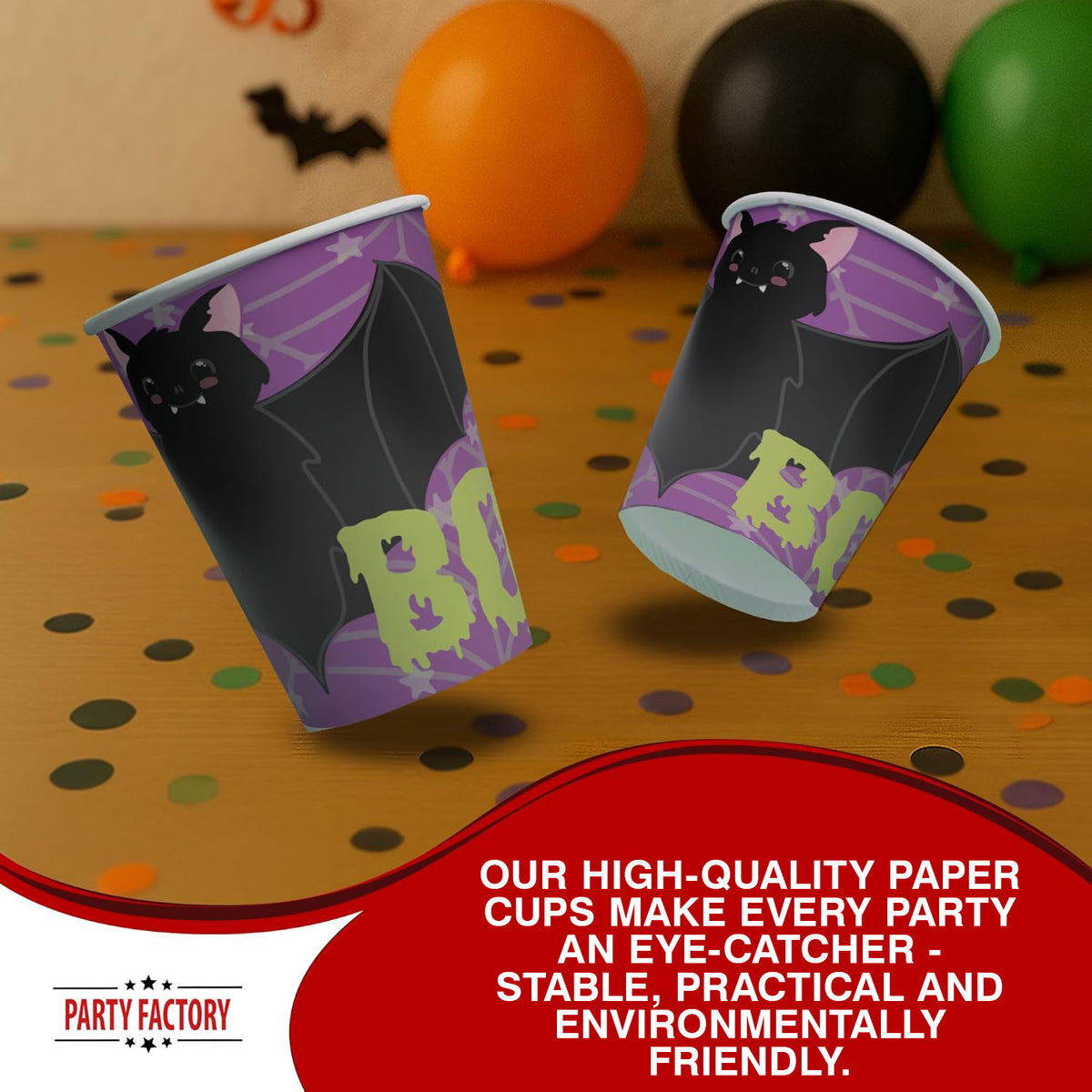 Halloween Skeleton Cups 8.4 oz 8 Pack – Boo 3