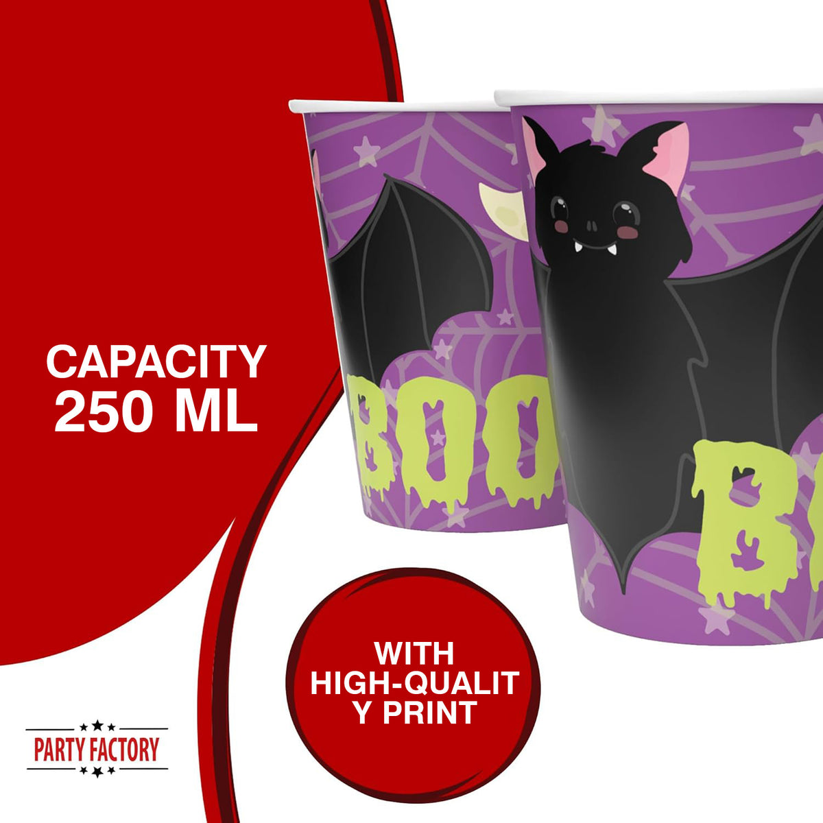 Halloween Skeleton Cups 8.4 oz 8 Pack – Boo 4
