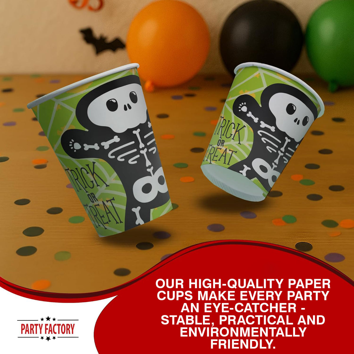 Halloween Skeleton Cups 8.4 oz 8 Pack 3