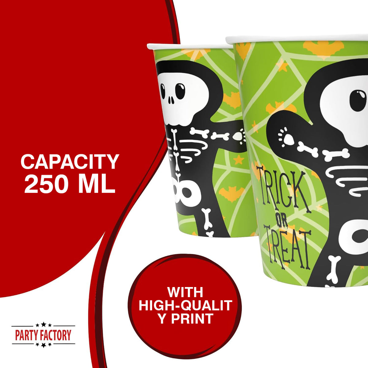 Halloween Skeleton Cups 8.4 oz 8 Pack 4