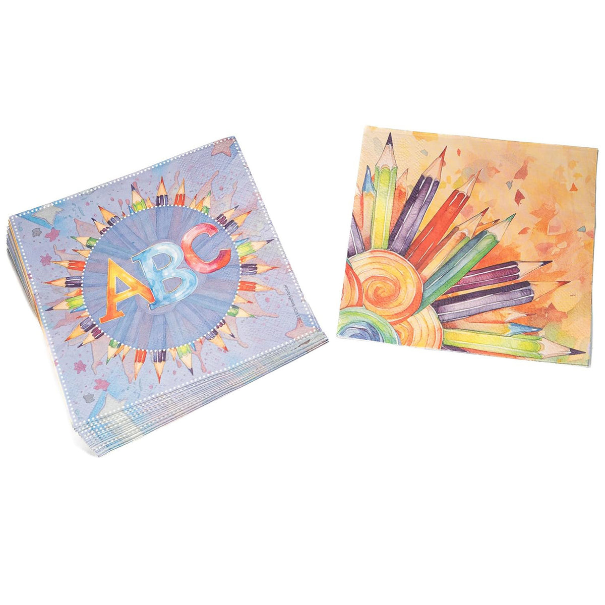 Back to School Neutral Napkins 3-Ply 20 Pack