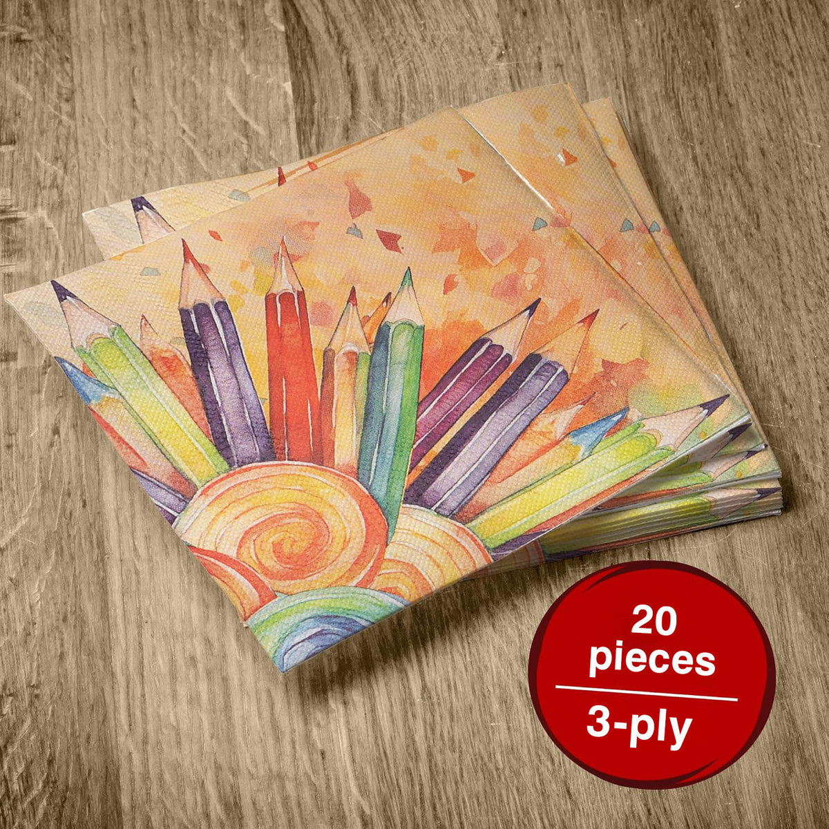 Back to School Neutral Napkins 3-Ply 20 Pack 4